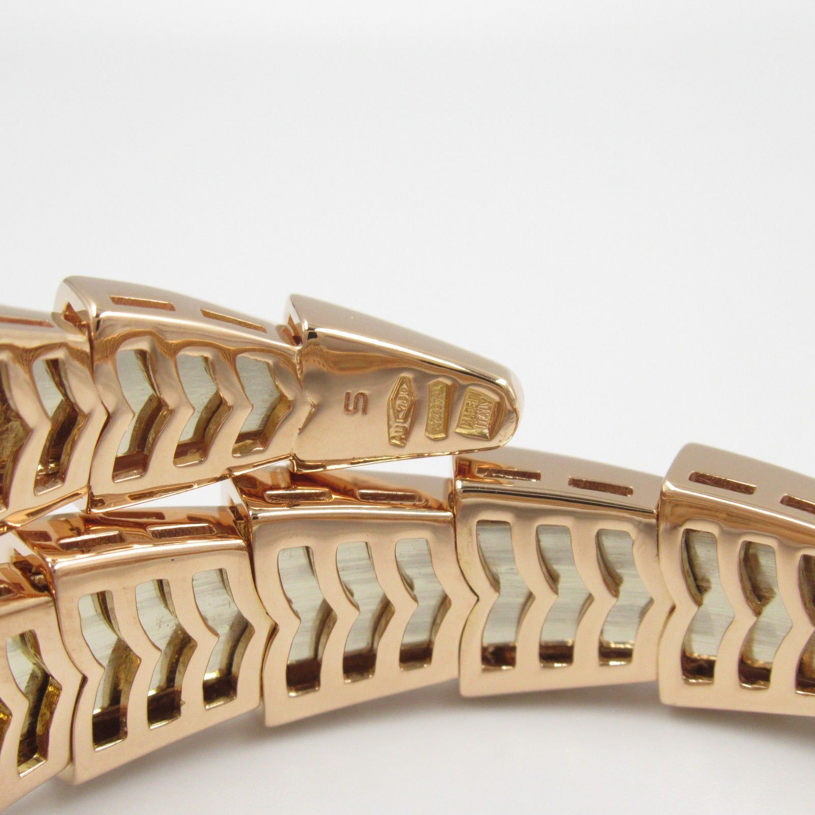Bvlgari Bvlgari Serpenti Diamond Bracelet K18Pg (Pink Gold) Clear Size ONE SIZE - 4 Thumbnail