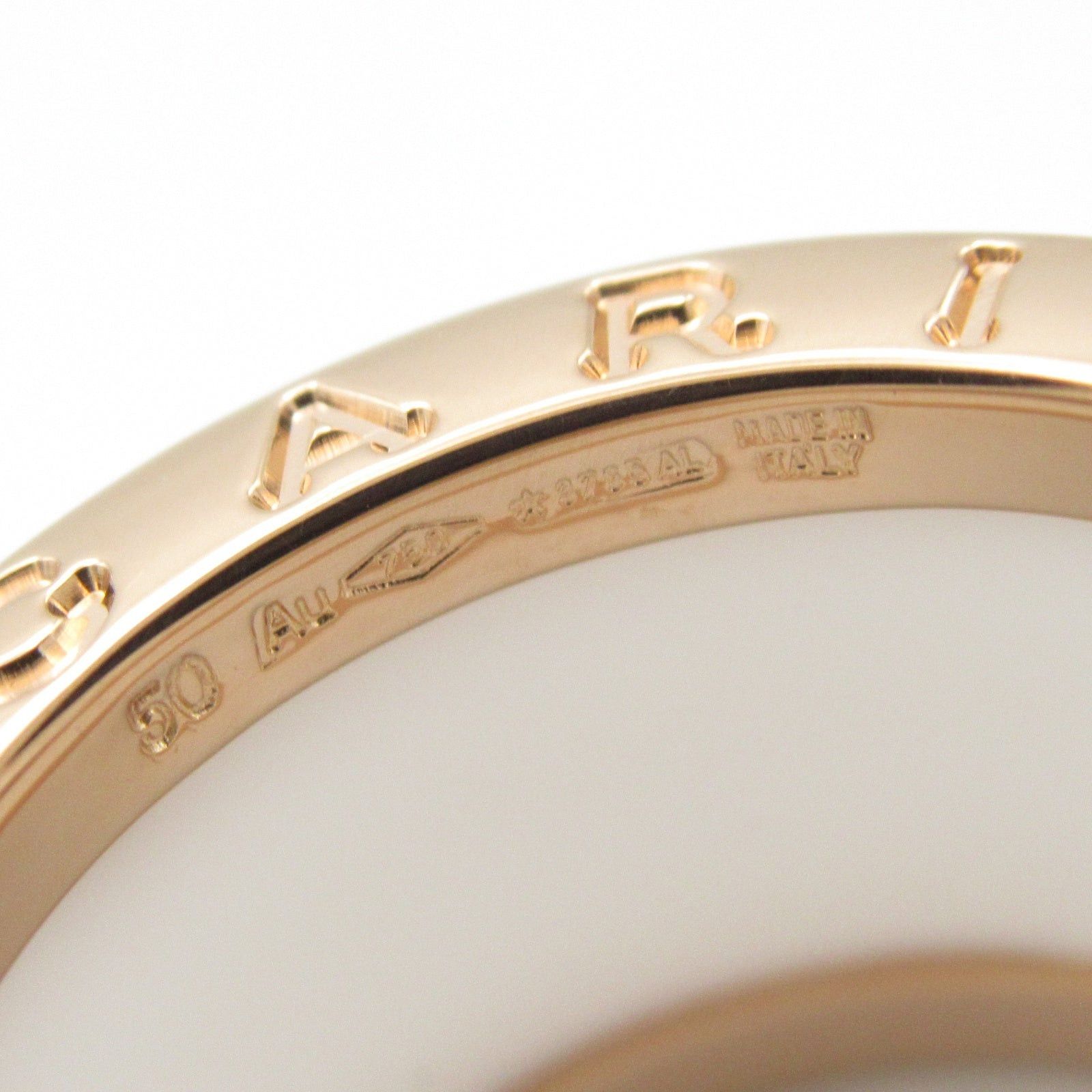 Bvlgari Bvlgari Ring Ceramic K18Pg (Pink Gold) White Size ONE SIZE - 4 Thumbnail