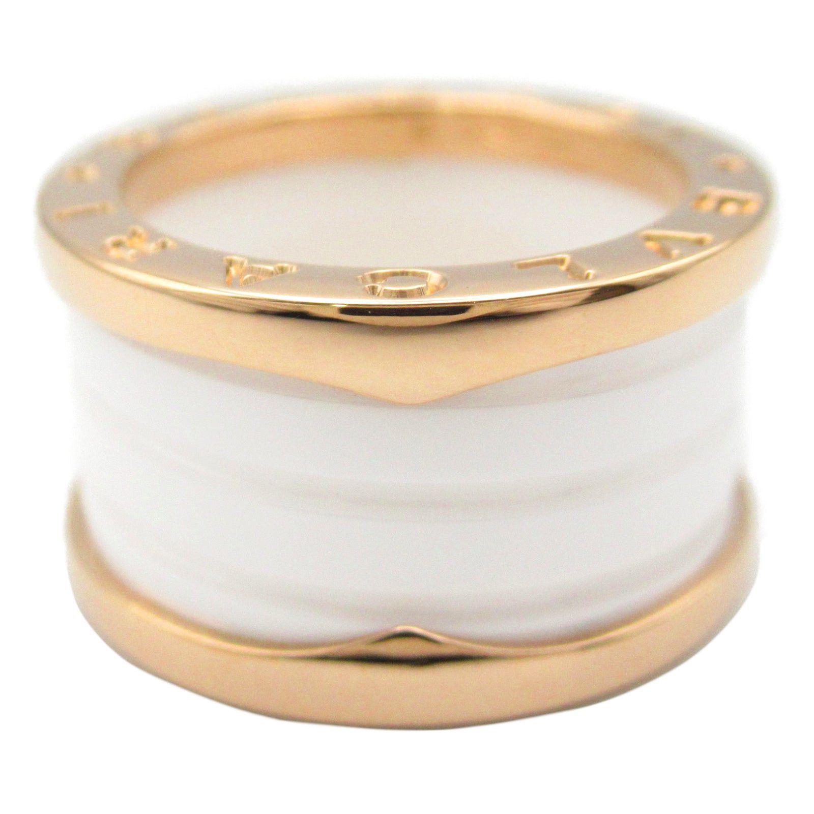 Bvlgari Bvlgari Ring Ceramic K18Pg (Pink Gold) White Size ONE SIZE - 3 Thumbnail