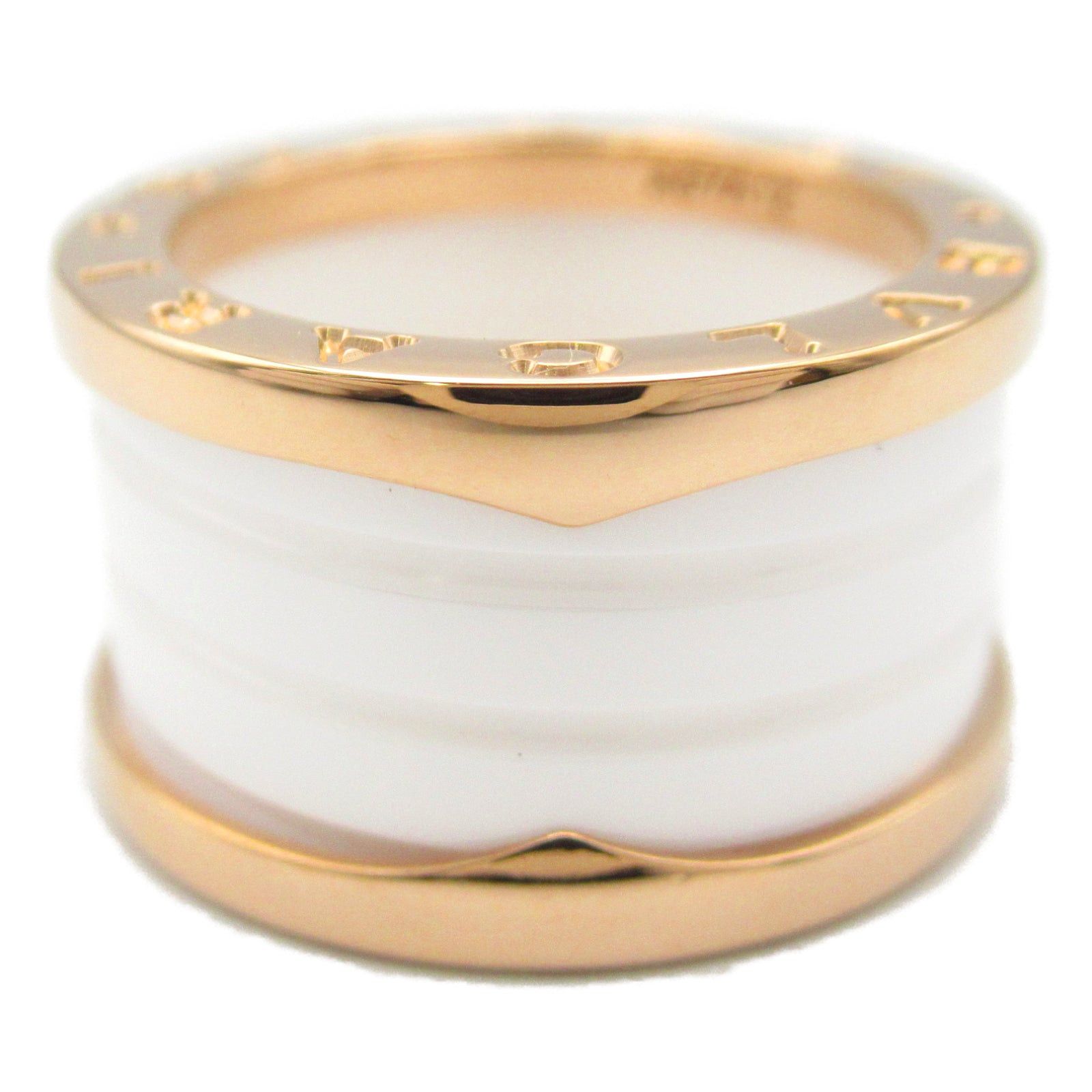 Bvlgari Bvlgari Ring Ceramic K18Pg (Pink Gold) White Size ONE SIZE - 2 Thumbnail