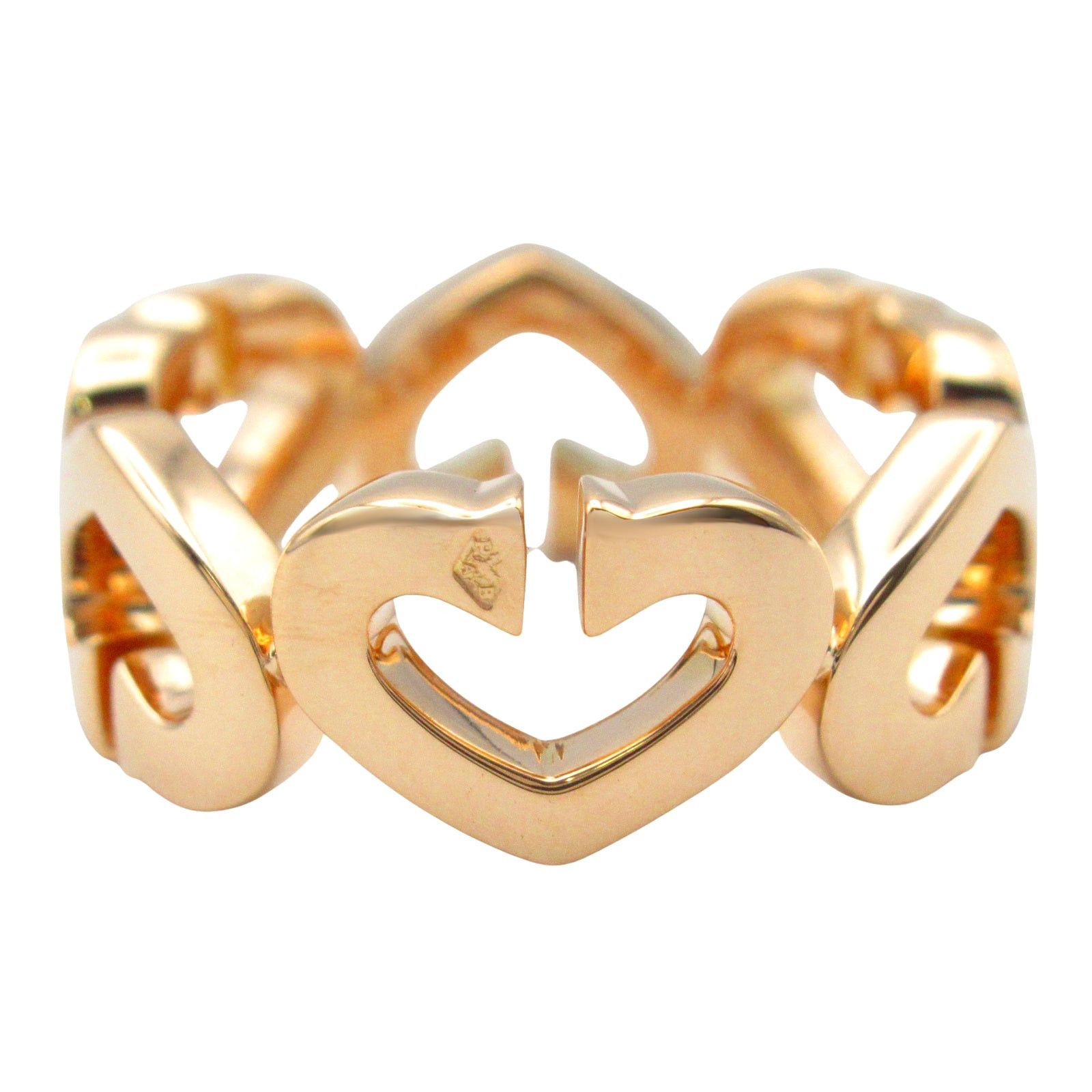 Cartier Cartier C Heart Diamond Ring K18Pg (Pink Gold) Clear Size ONE SIZE - 3 Thumbnail