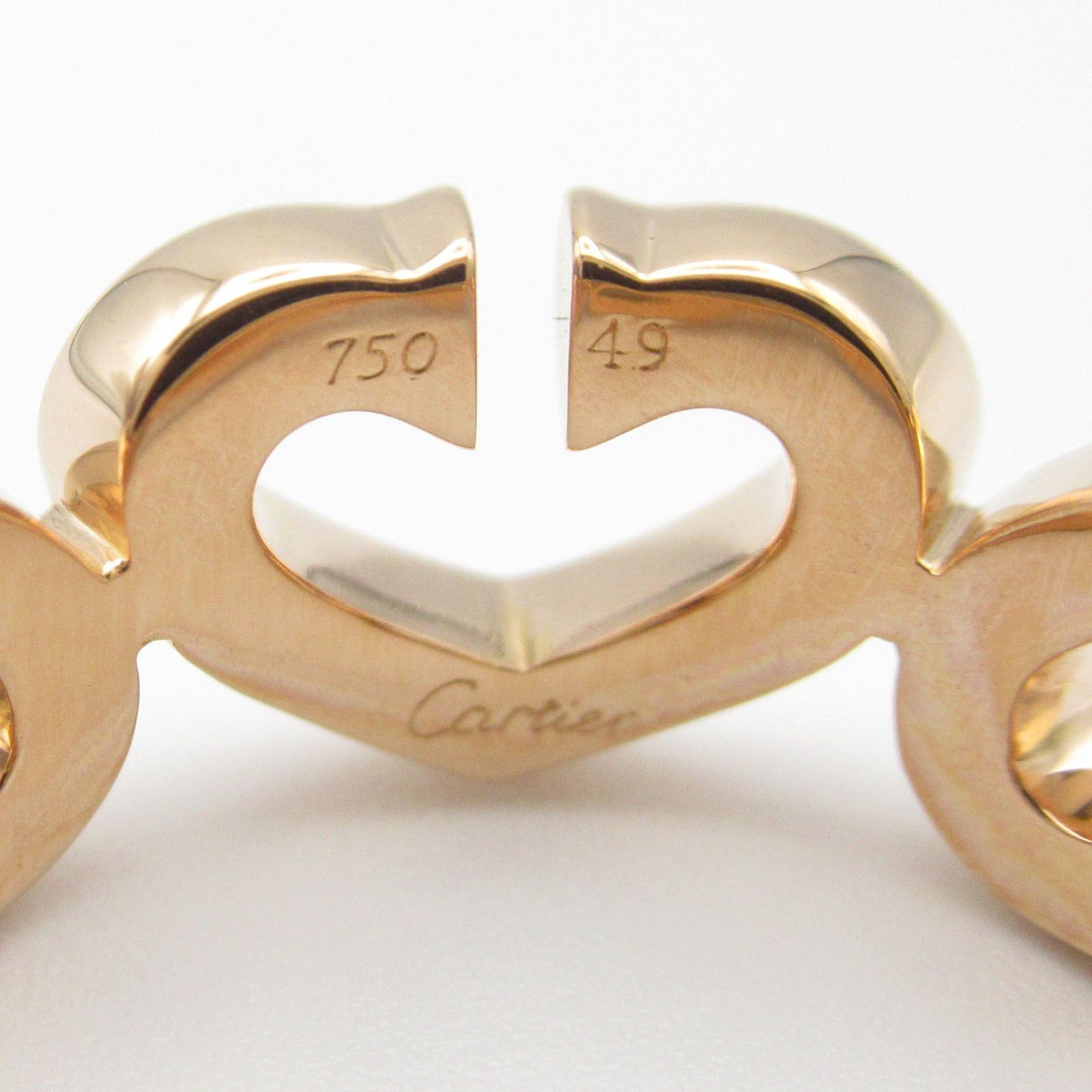 Cartier Cartier C Heart Diamond Ring K18Pg (Pink Gold) Clear Size ONE SIZE - 4 Thumbnail