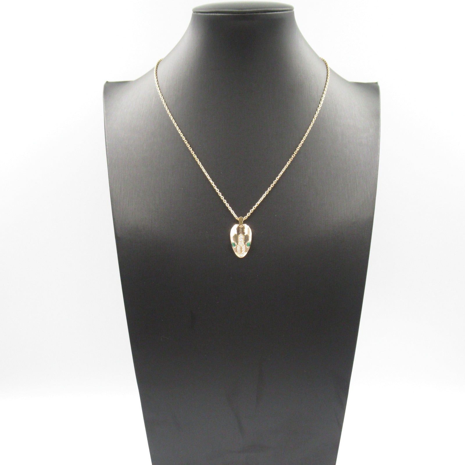 Bvlgari Bvlgari Serpenti Malachite Diamond Necklace K18Pg (Pink Gold) Clear Green Size ONE SIZE - 9 Thumbnail
