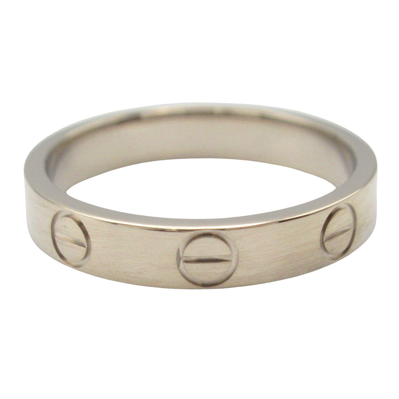 Cartier Cartier Mini Love Ring K18Wg (White Gold) Silver Size ONE SIZE - 3 Thumbnail