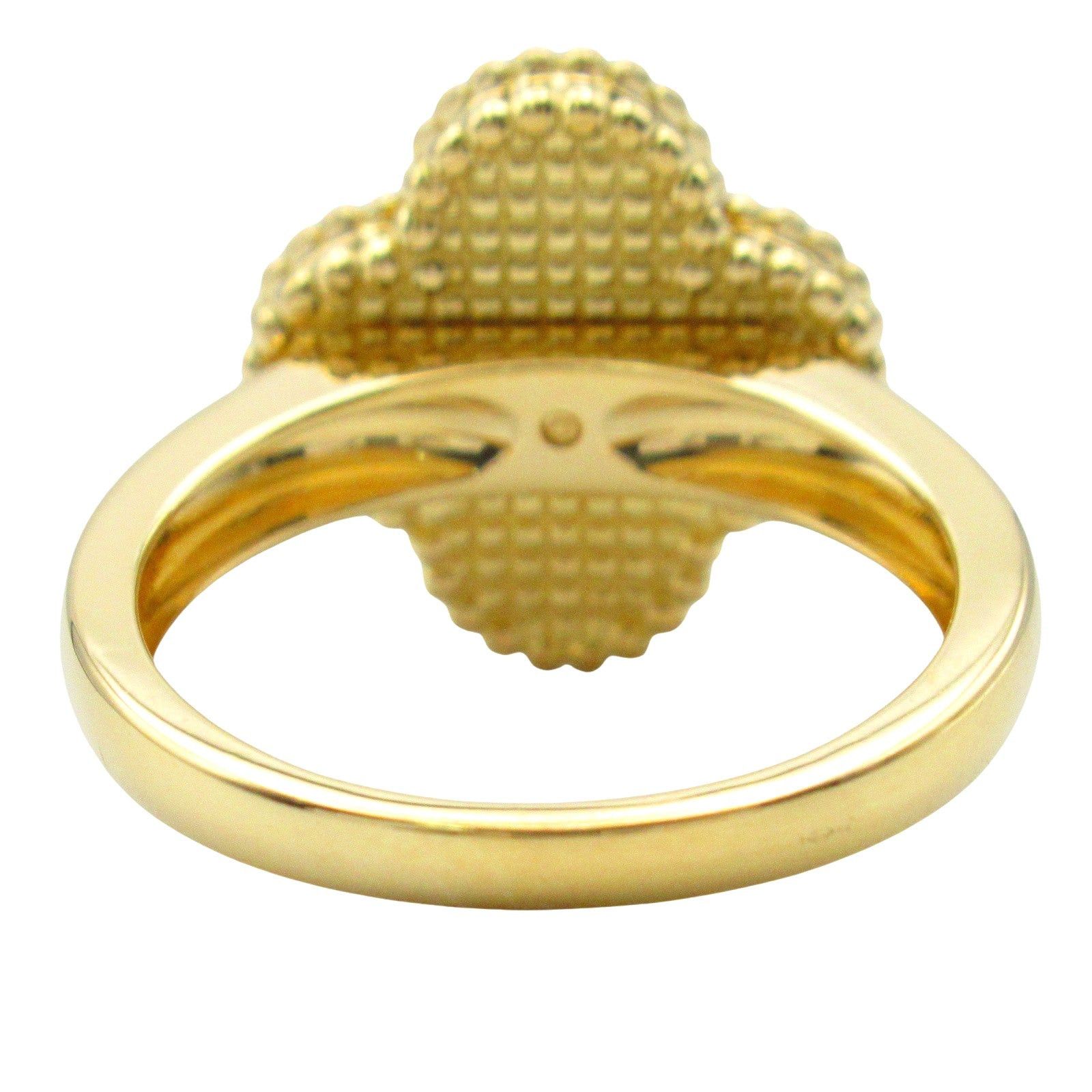 Van Cleef & Arpels Van Cleef Arpels Alhambra Carnelian Ring K18 (Yellow Gold) Diamond Red Clear Size ONE SIZE - 3 Thumbnail