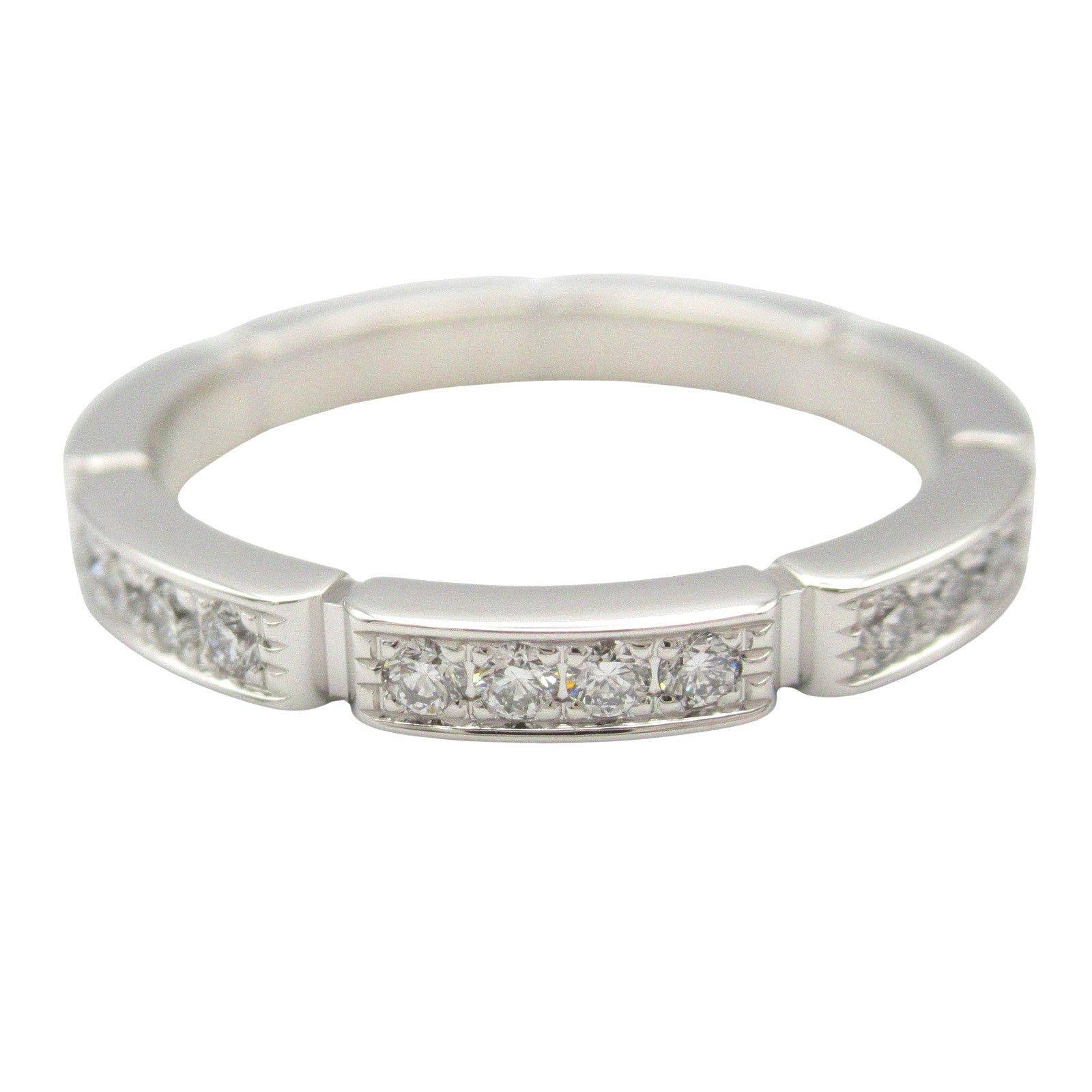 Cartier Cartier Mailon Panthère Ring Half Diamond K18Wg (White Gold) Clear Size ONE SIZE - 2 Thumbnail