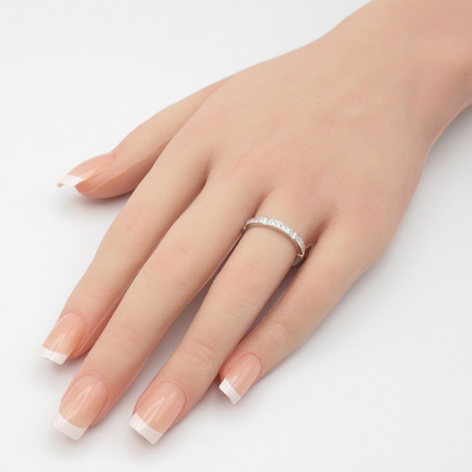 Cartier Cartier Mailon Panthère Ring Half Diamond K18Wg (White Gold) Clear Size ONE SIZE - 7 Thumbnail