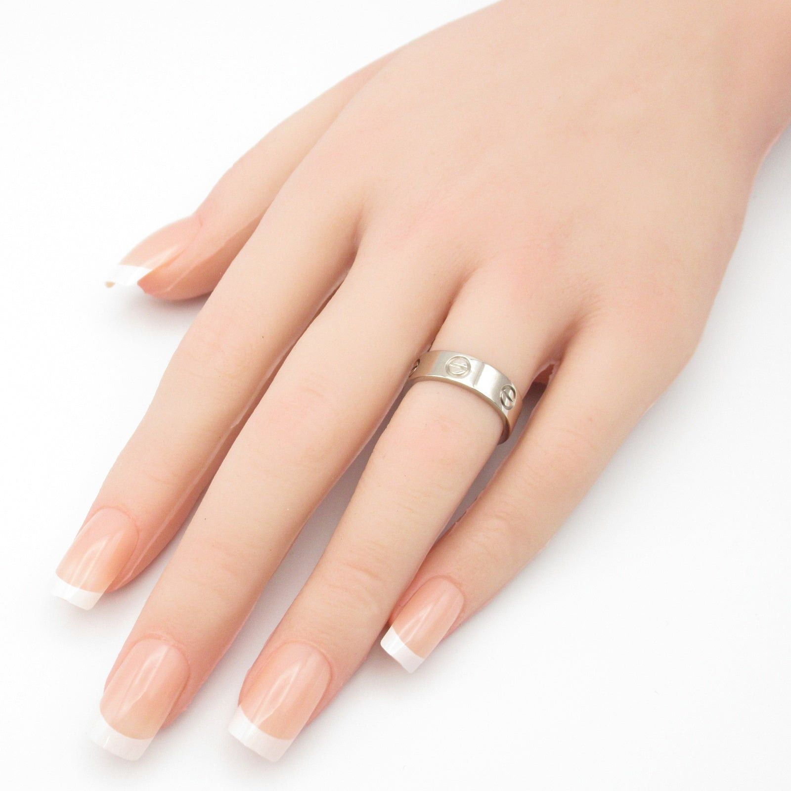 Cartier Cartier Love Ring K18Wg (White Gold) Silver Size ONE SIZE - 7 Thumbnail