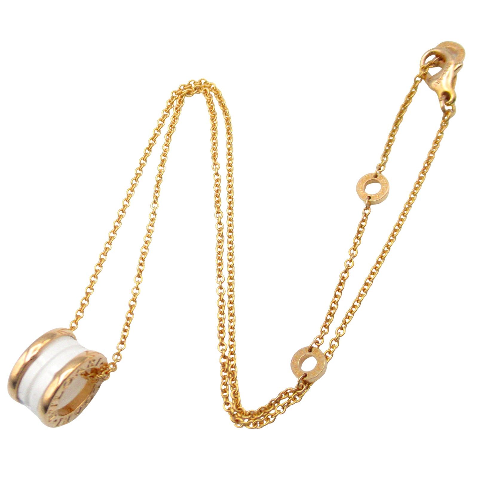Bvlgari Bvlgari Necklace Ceramic K18Pg (Pink Gold) White Size ONE SIZE - 3 Thumbnail