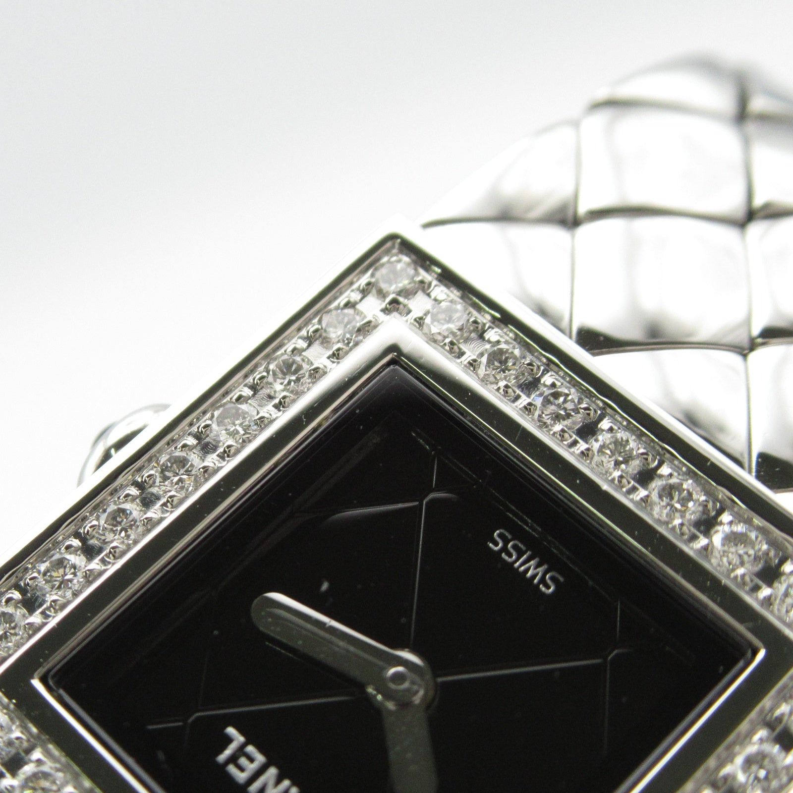 Chanel Chanel Matelasse Bezel Diamond Women Watch Quartz Stainless Steel Black Size ONE SIZE - 12 Thumbnail