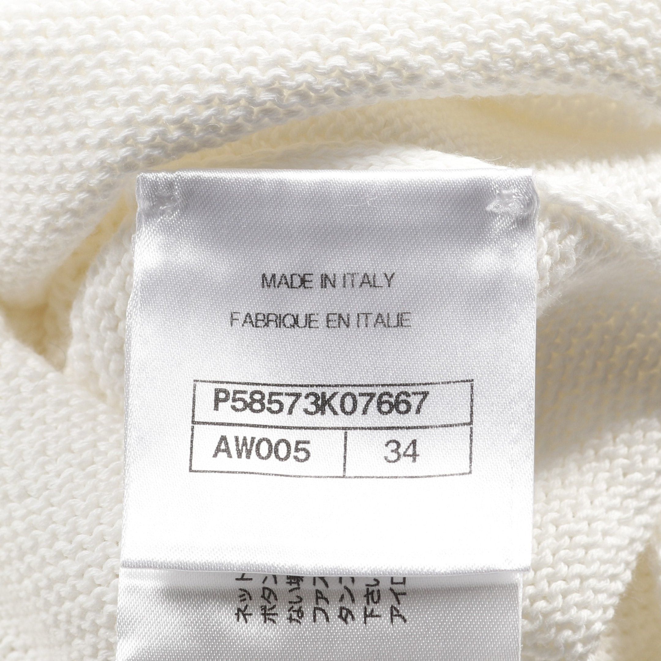 Chanel Chanel Cocomark Button Cardigan Short Sleeve Cotton White Size ONE SIZE - 5 Thumbnail