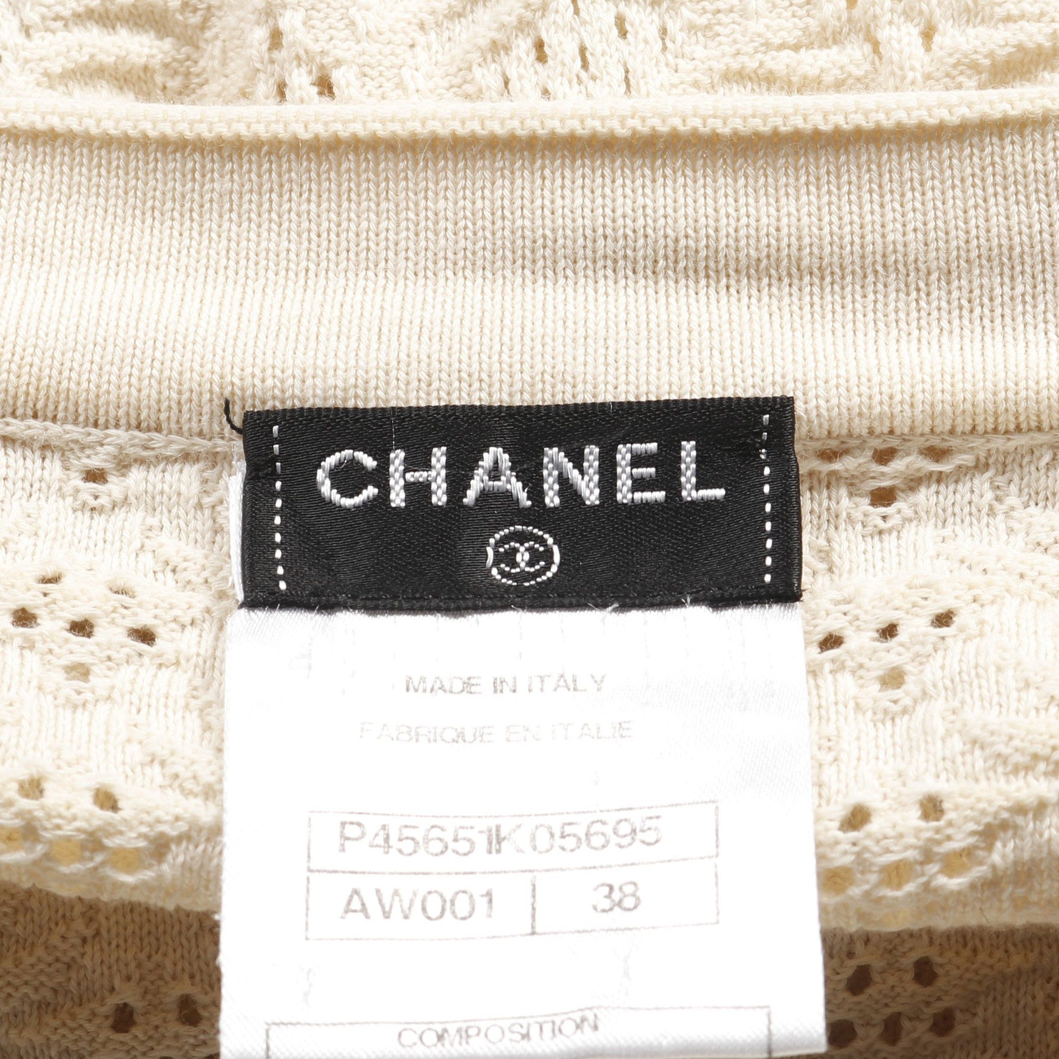 Chanel Chanel Cocomark Button One Piece Cotton Ivory Size ONE SIZE - 3 Thumbnail