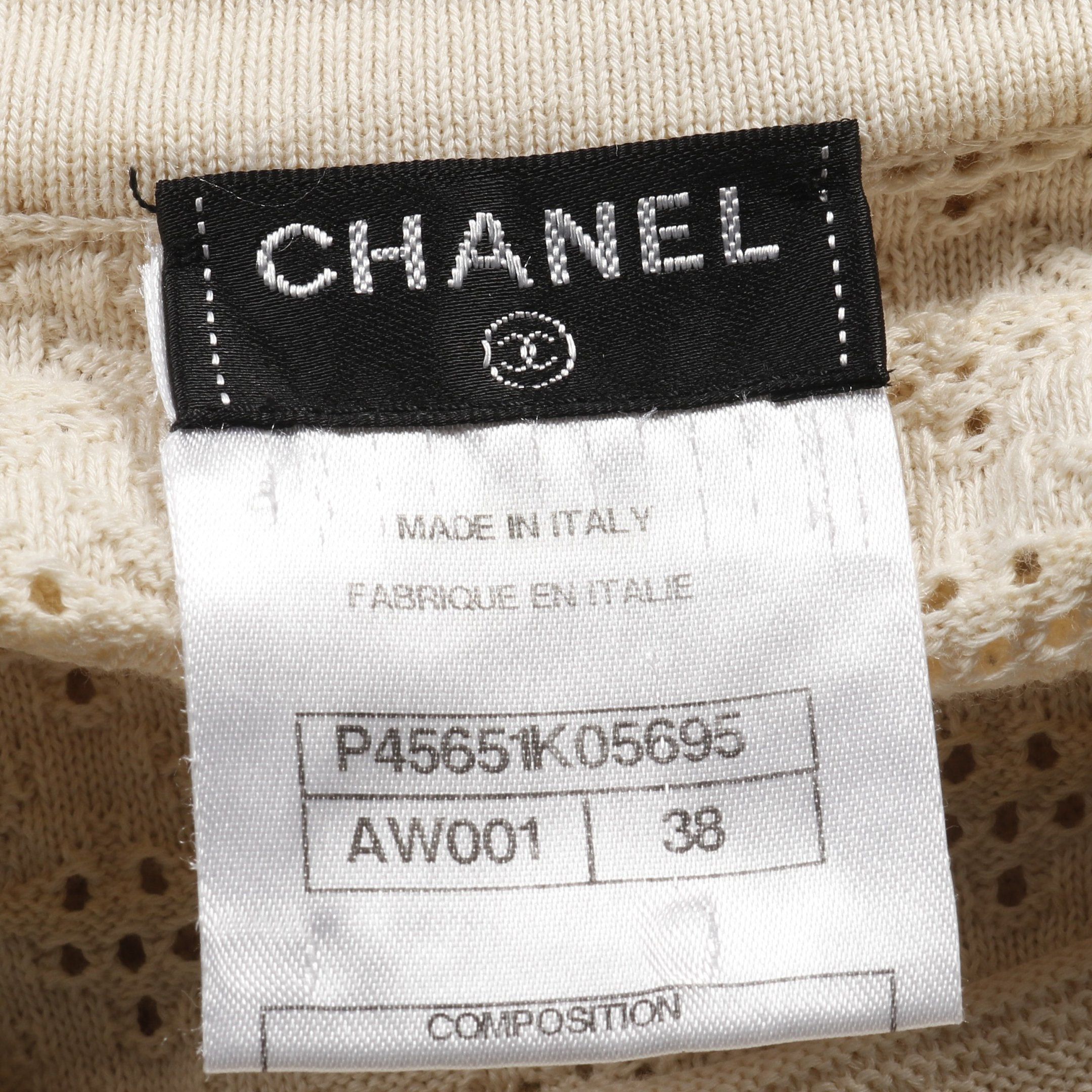 Chanel Chanel Cocomark Button One Piece Cotton Ivory Size ONE SIZE - 5 Thumbnail