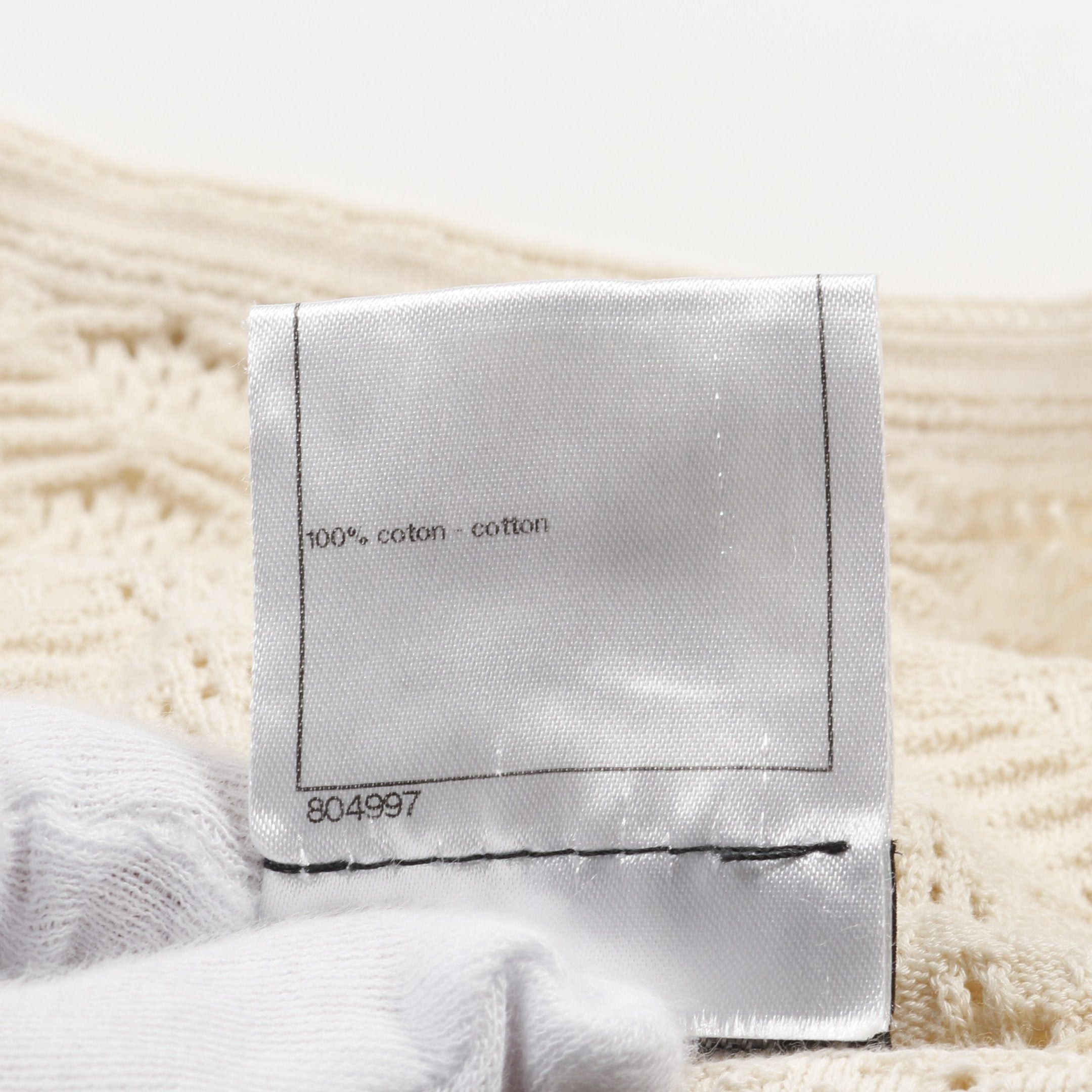 Chanel Chanel Cocomark Button One Piece Cotton Ivory Size ONE SIZE - 4 Thumbnail