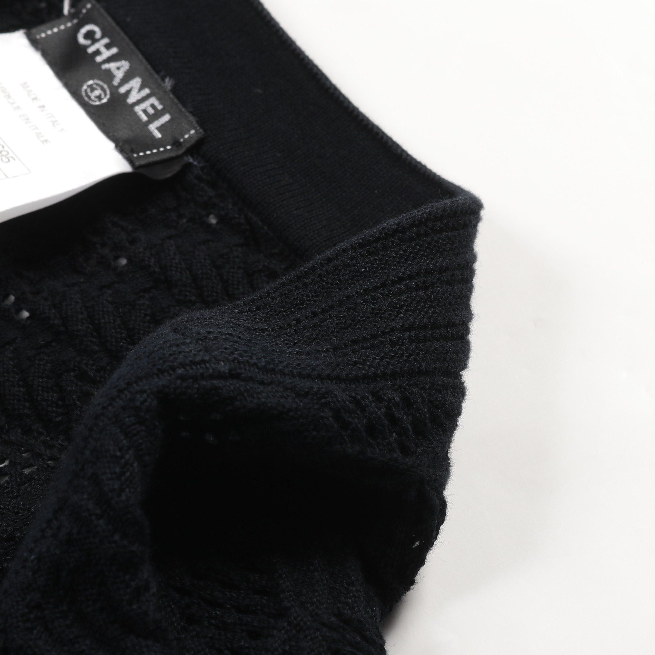 Chanel Chanel Cocomark Button One Piece All-Over Pattern Cotton Black Size ONE SIZE - 7 Thumbnail