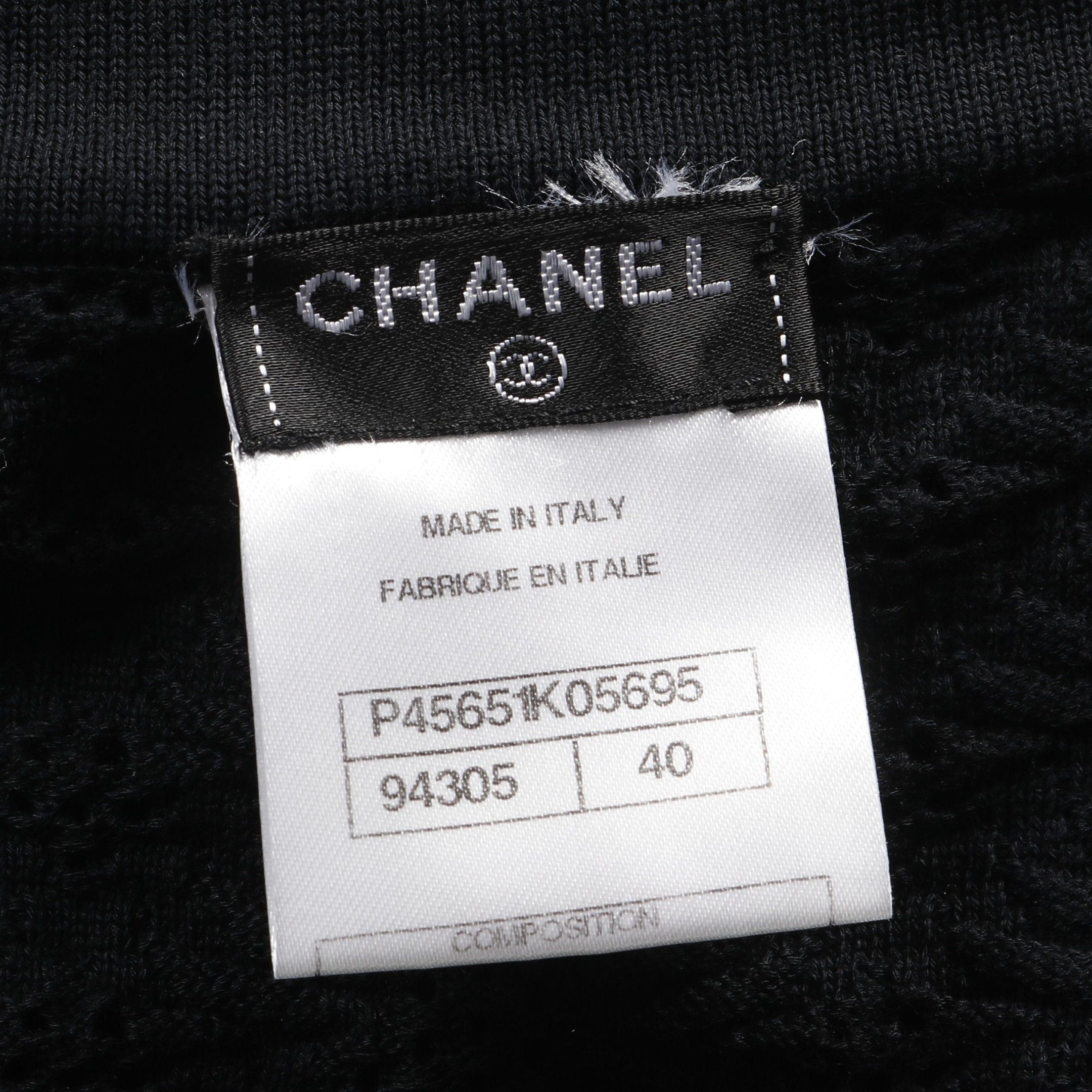 Chanel Chanel Cocomark Button One Piece All-Over Pattern Cotton Black Size ONE SIZE - 5 Thumbnail