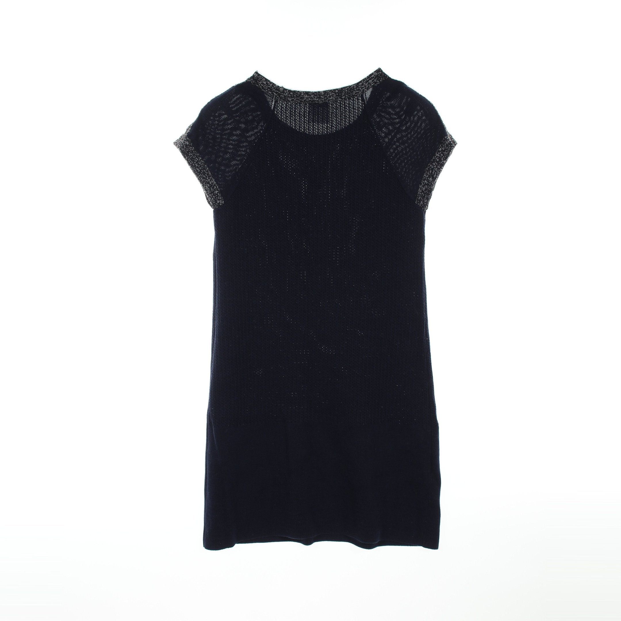 Chanel Chanel Coco Mark Knit Dress Cotton Dark Navy Black White Size ONE SIZE - 2 Thumbnail