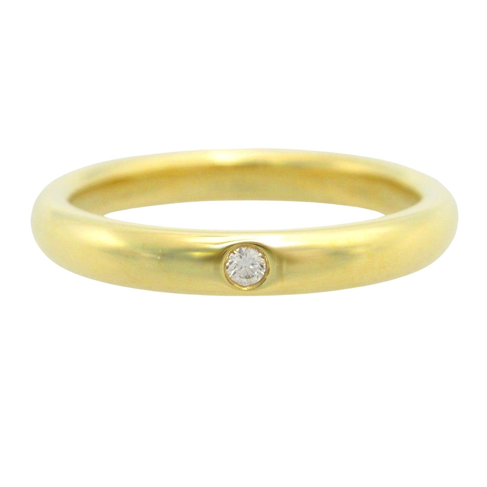 Tiffany & Co. Tiffany Co Stacking Band 1Pd Ring K18 (Yellow Gold) Diamond Clear Size ONE SIZE - 2 Thumbnail