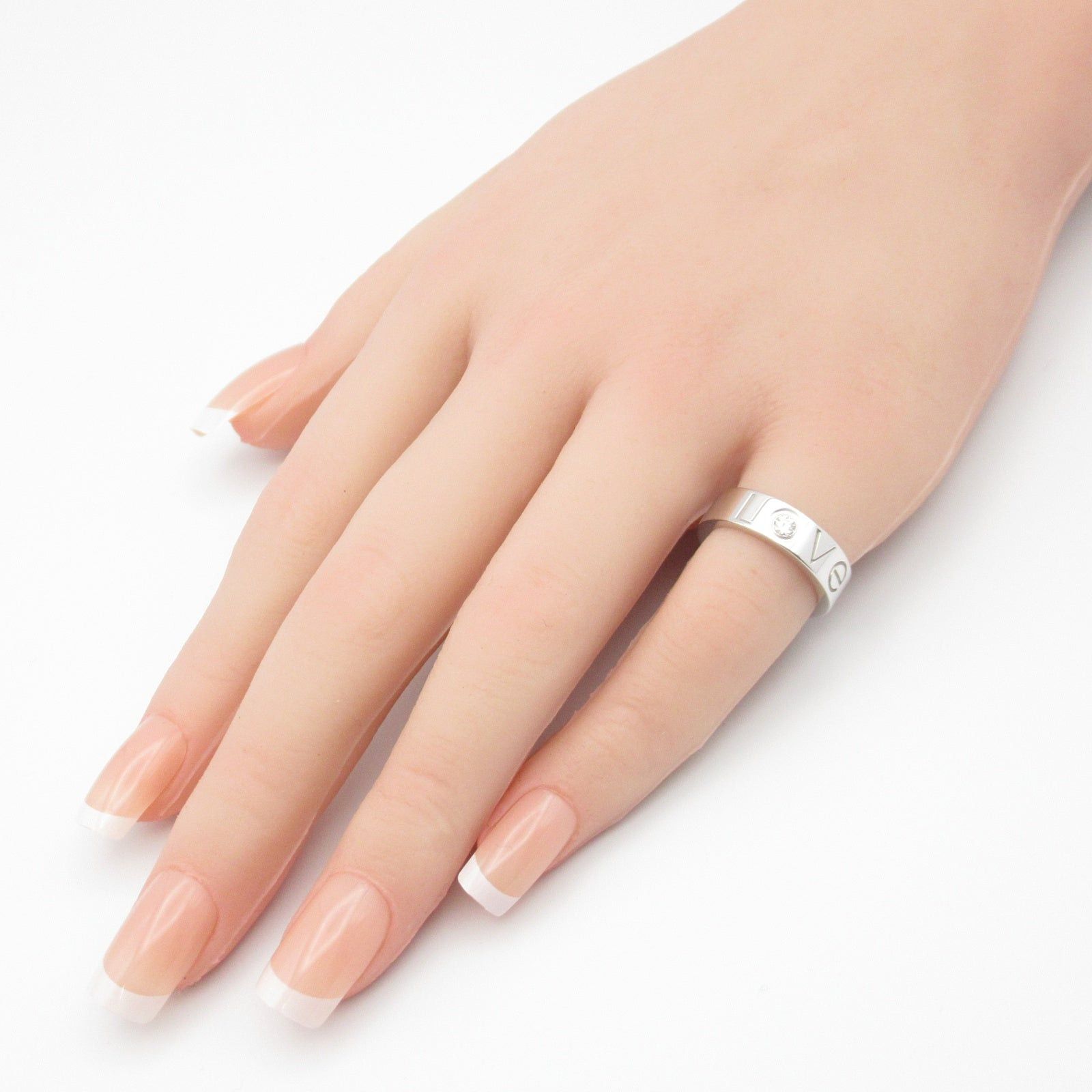 Cartier Cartier Love Ring 1Pd K18Wg (White Gold) Diamond Clear Size ONE SIZE - 9 Thumbnail