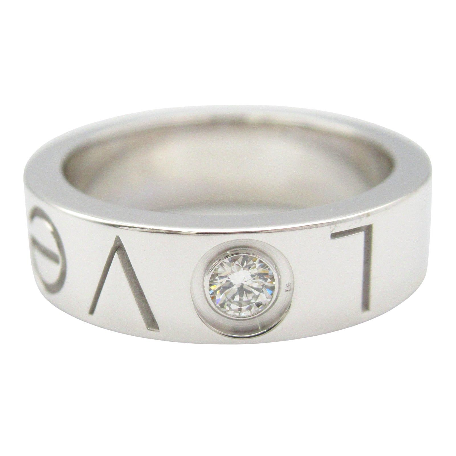 Cartier Cartier Love Ring 1Pd K18Wg (White Gold) Diamond Clear Size ONE SIZE - 2 Thumbnail