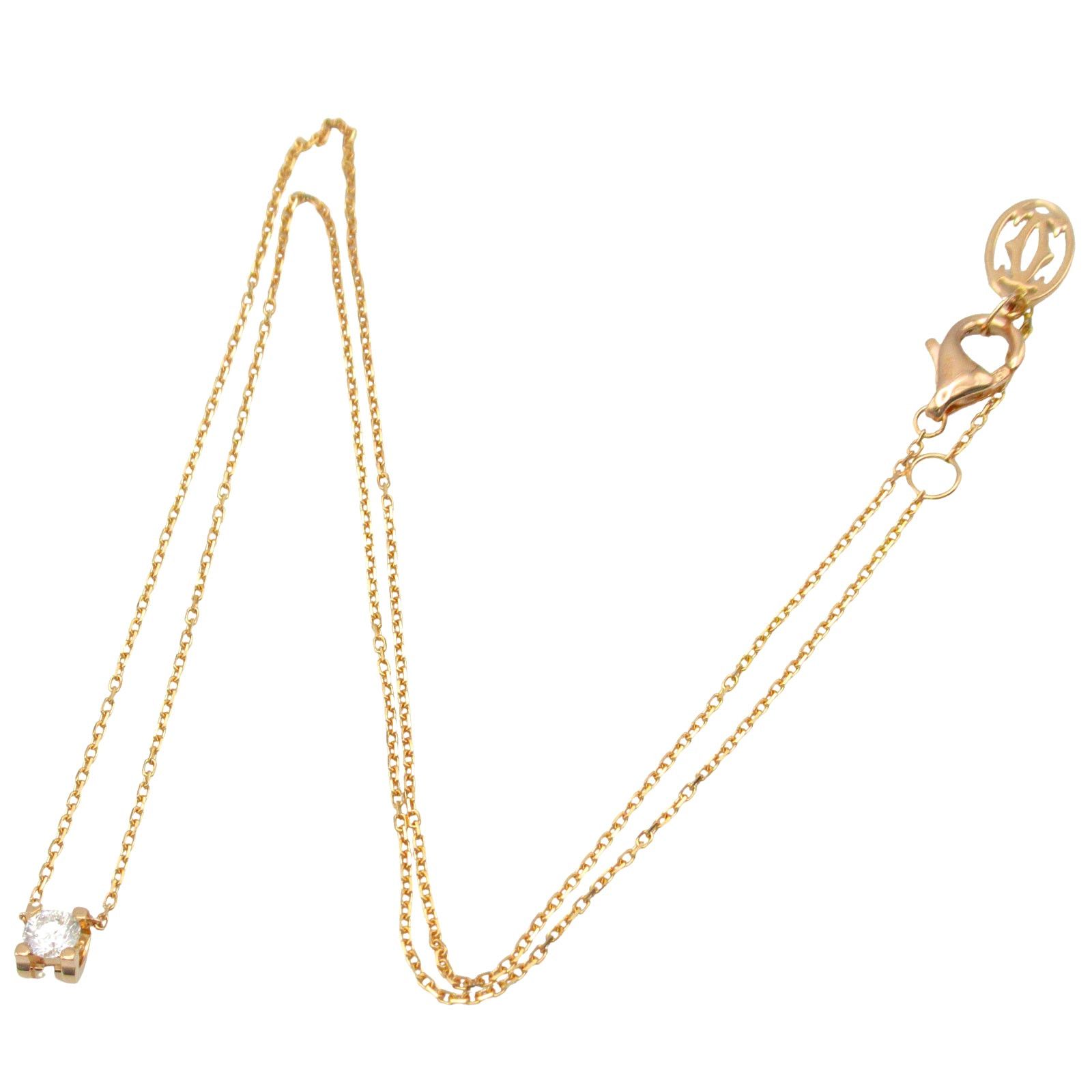 Cartier C-Do Cartier Diamond Necklace K18Pg (Pink Gold) Clear