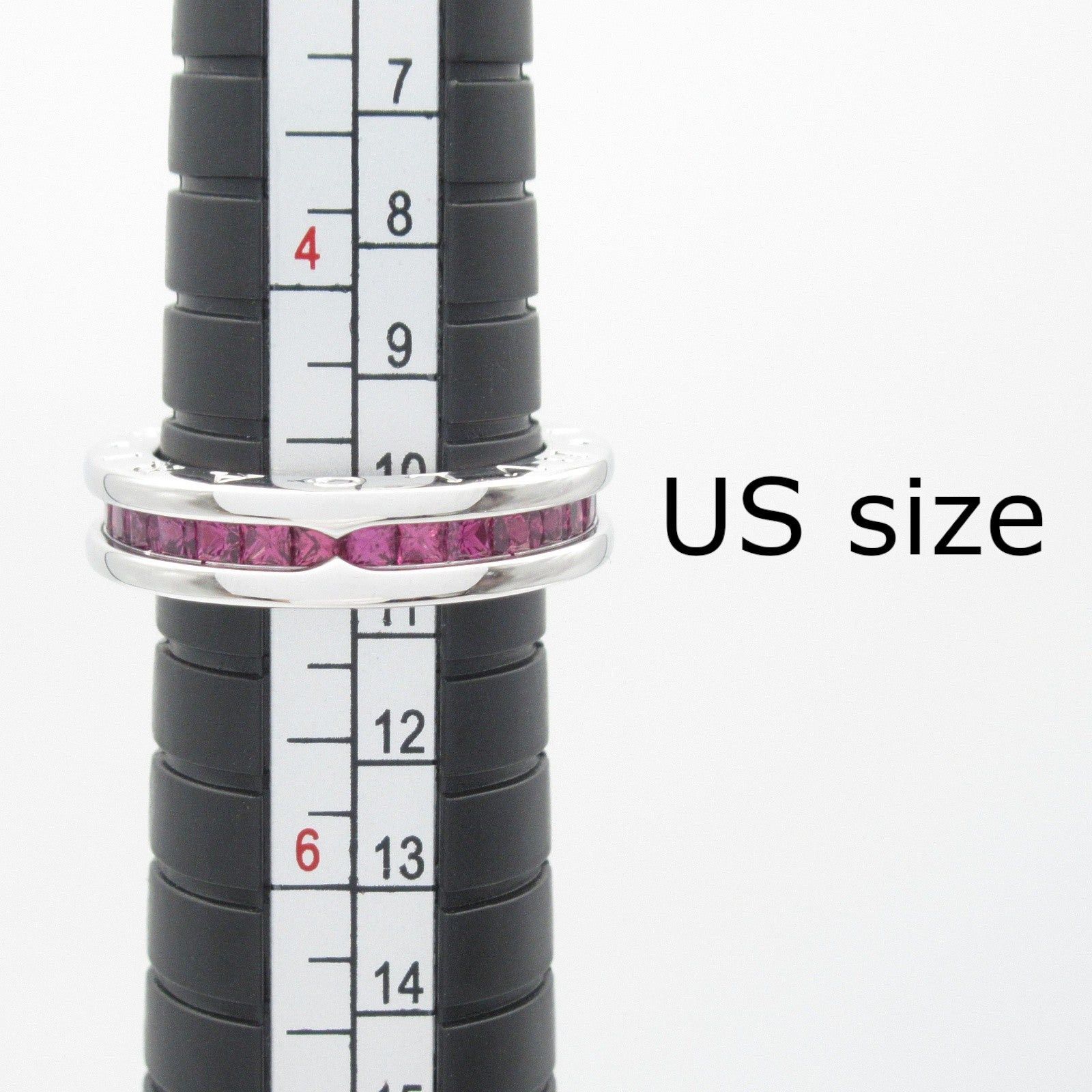 Bvlgari Bvlgari Garnet Ring K18Wg (White Gold) Red Size ONE SIZE - 8 Thumbnail