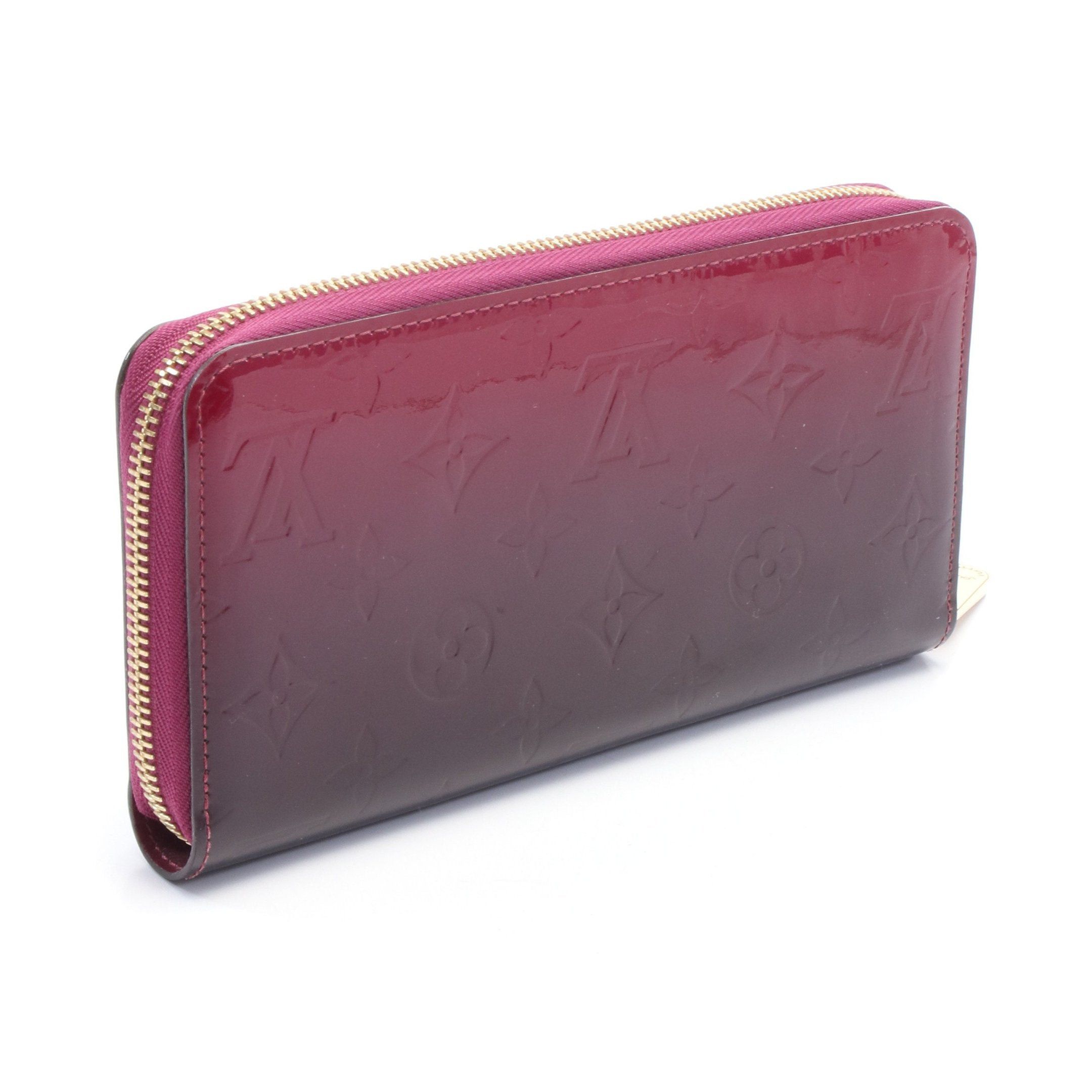 Louis Vuitton Louis Vuitton Zippy Wallet Monogram Vernis Rouge Round Zipper Long Leather Bordeaux Size ONE SIZE - 2 Thumbnail