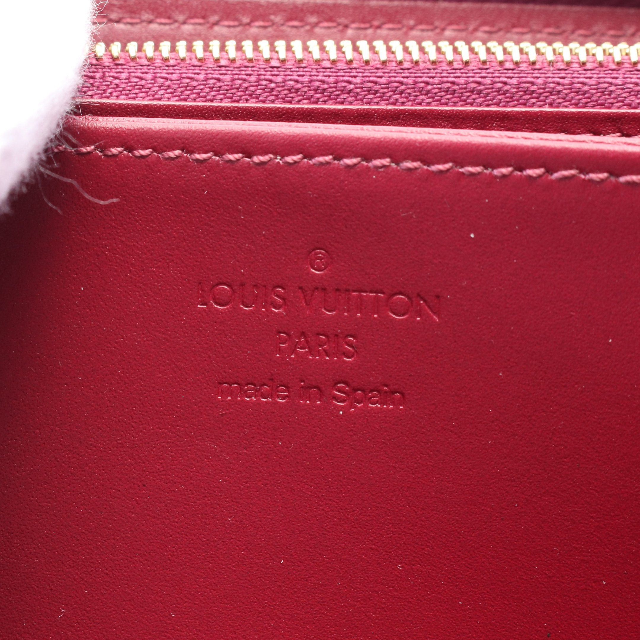 Louis Vuitton Louis Vuitton Zippy Wallet Monogram Vernis Rouge Round Zipper Long Leather Bordeaux Size ONE SIZE - 4 Thumbnail