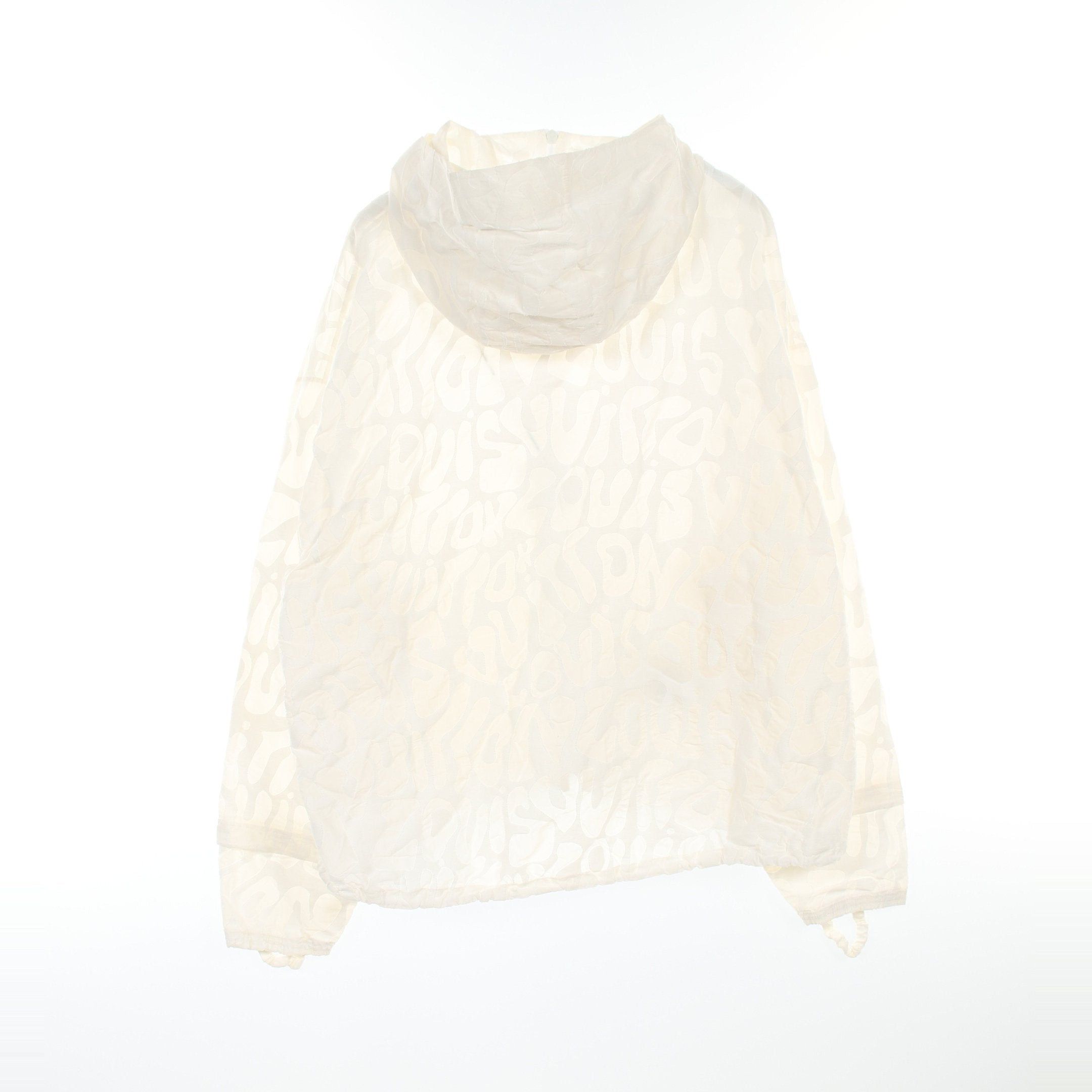 Louis Vuitton Louis Vuitton Jacket All-Over Pattern Nylon Cotton Off White Hooded Size ONE SIZE - 2 Thumbnail