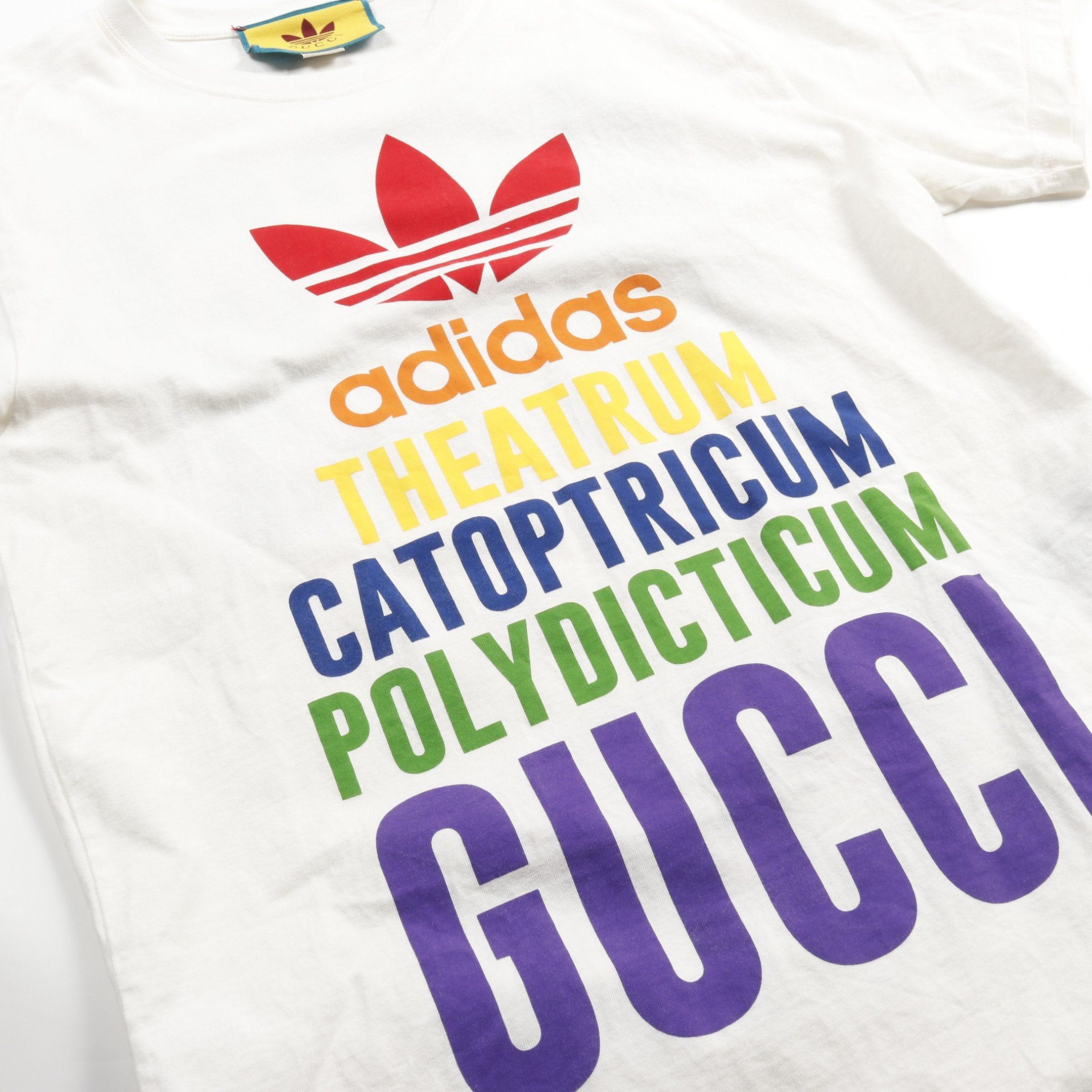 Gucci Gucci Gucci * Adidas Trefoil T-Shirt Crew Neck Cotton White Multicolor Size ONE SIZE - 9 Thumbnail