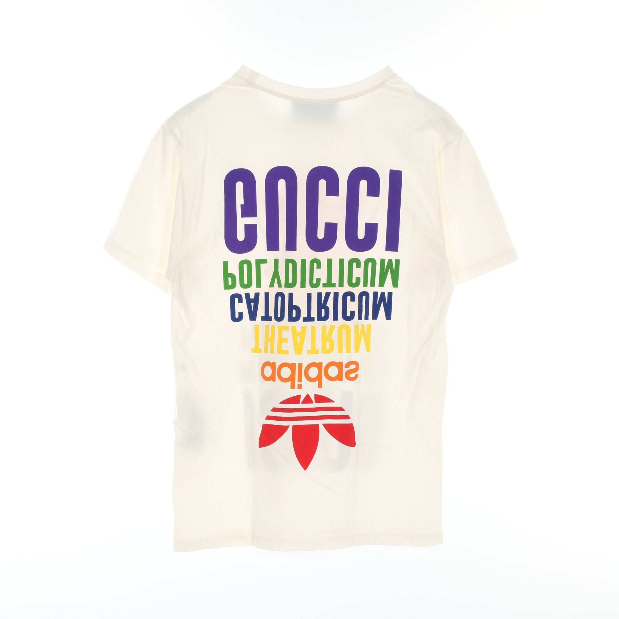Gucci Gucci Gucci * Adidas Trefoil T-Shirt Crew Neck Cotton White Multicolor Size ONE SIZE - 2 Thumbnail