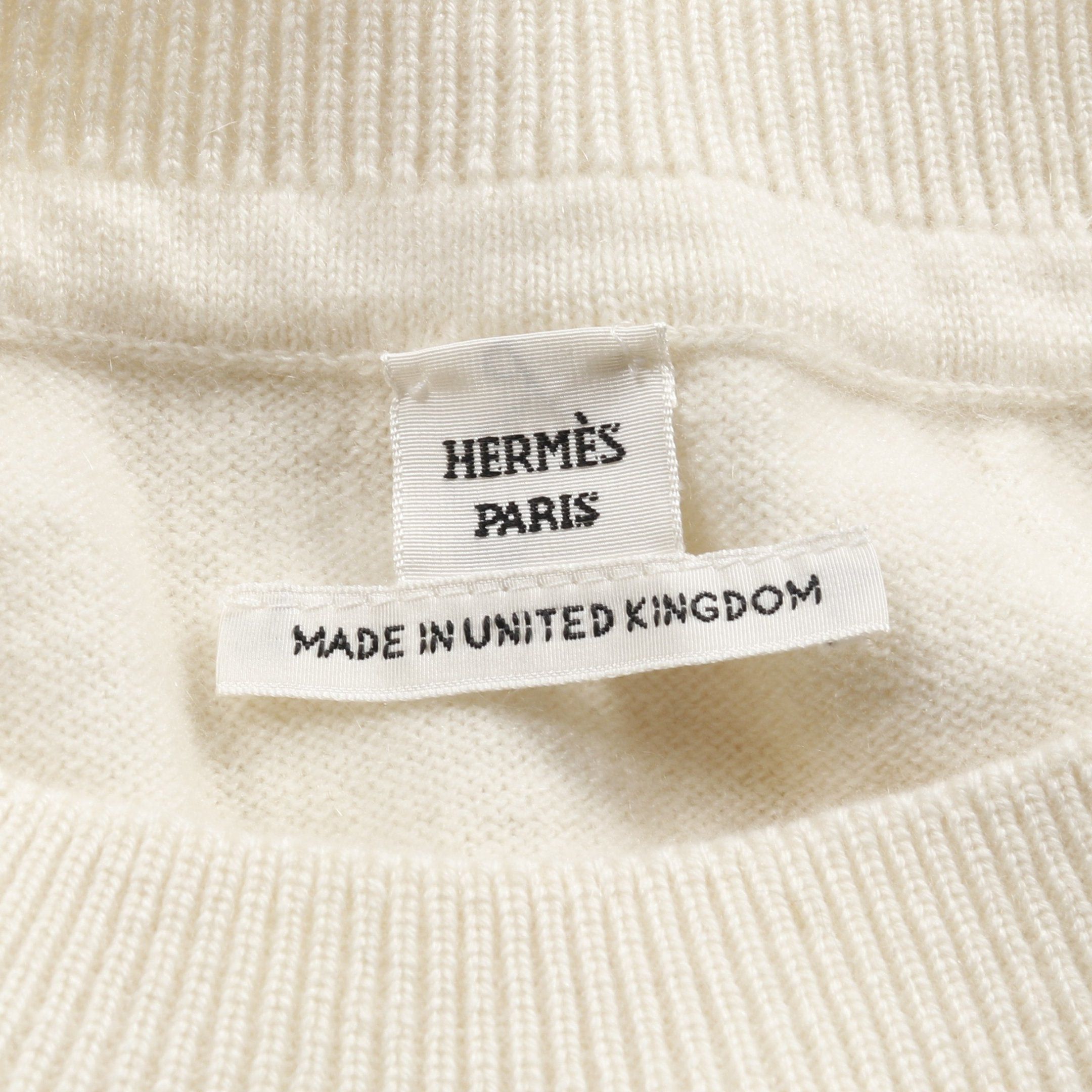 Hermes Hermes H Lift Knit Cashmere Ivory Size ONE SIZE - 3 Thumbnail