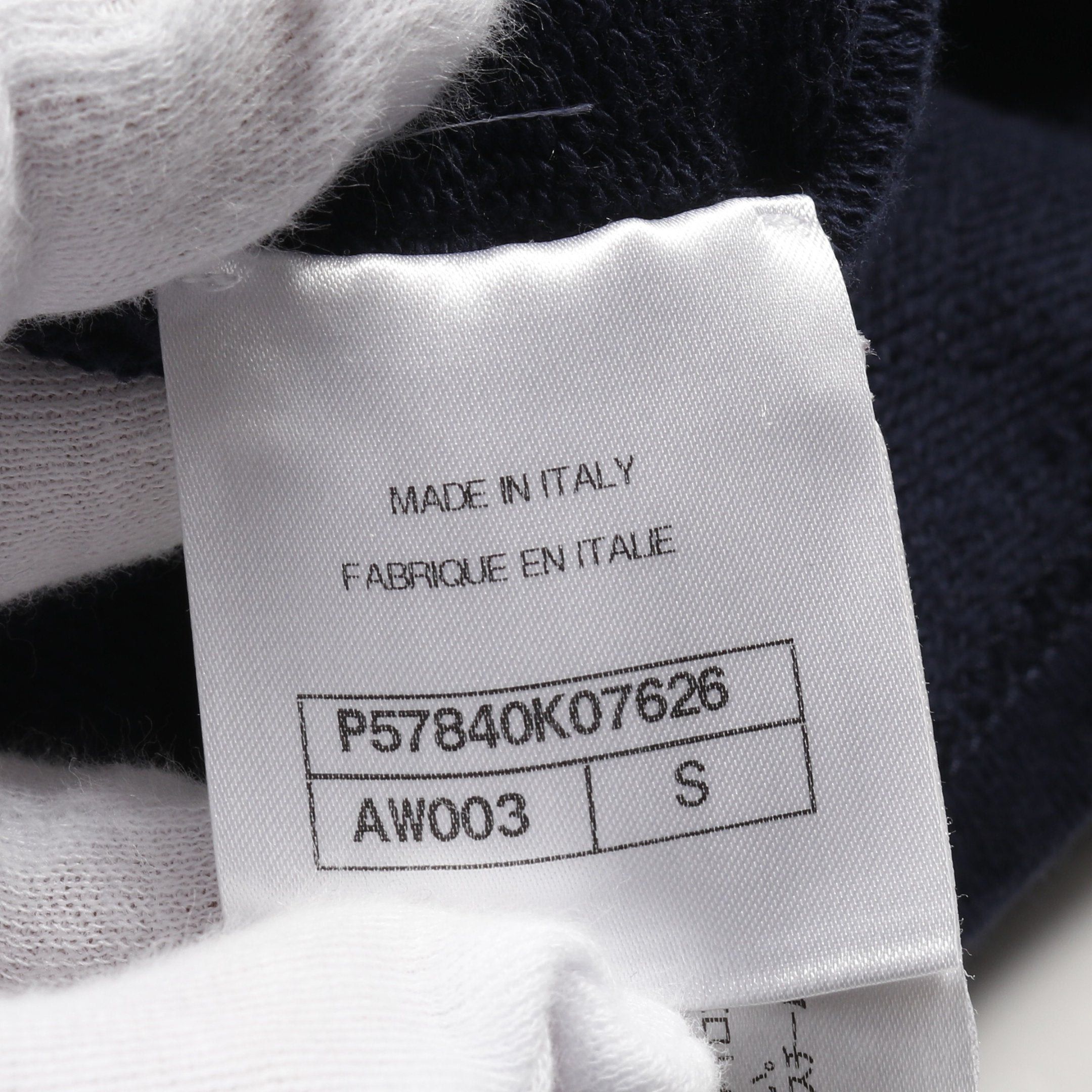 Chanel Chanel Coco Mark Sweatshirt Raglan Sleeve Gather Cotton Dark Navy Size ONE SIZE - 5 Thumbnail