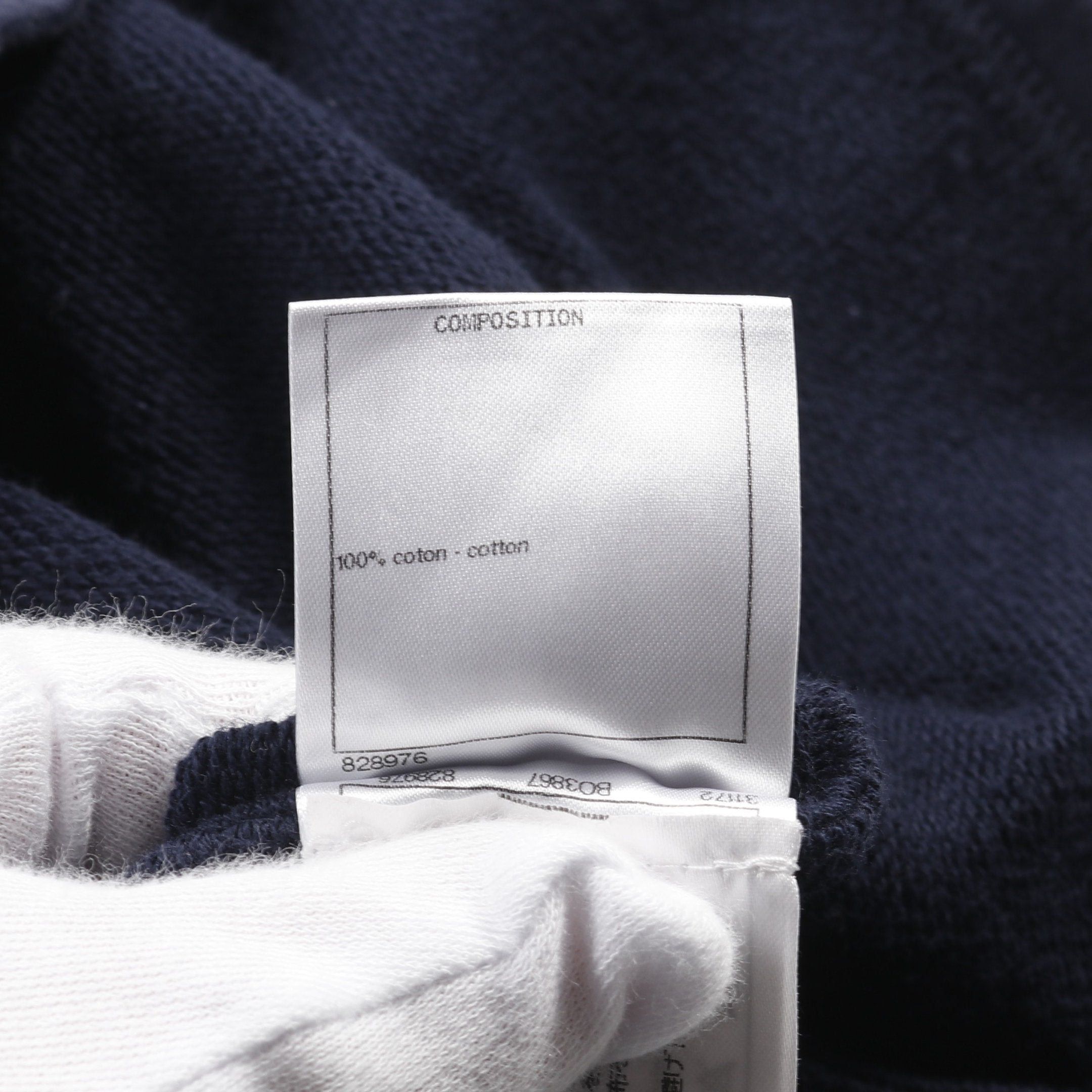 Chanel Chanel Coco Mark Sweatshirt Raglan Sleeve Gather Cotton Dark Navy Size ONE SIZE - 4 Thumbnail