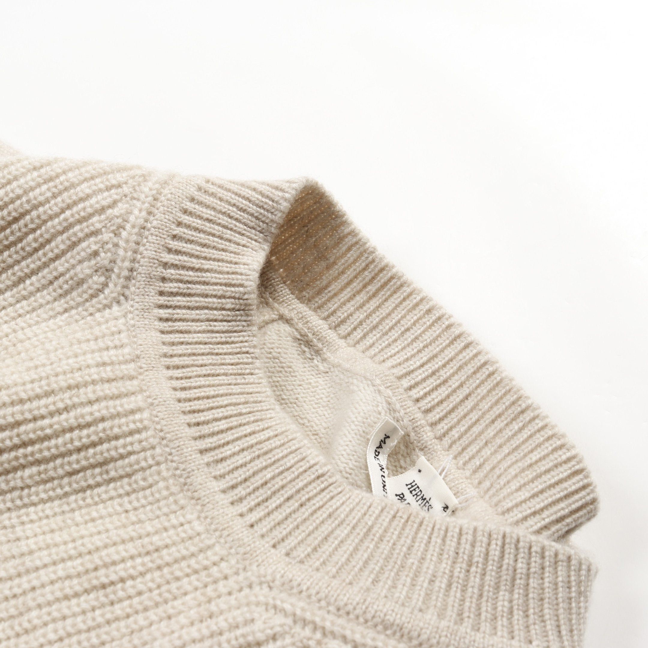 Hermes Hermes Serie Knit Cashmere Beige Size ONE SIZE - 6 Thumbnail