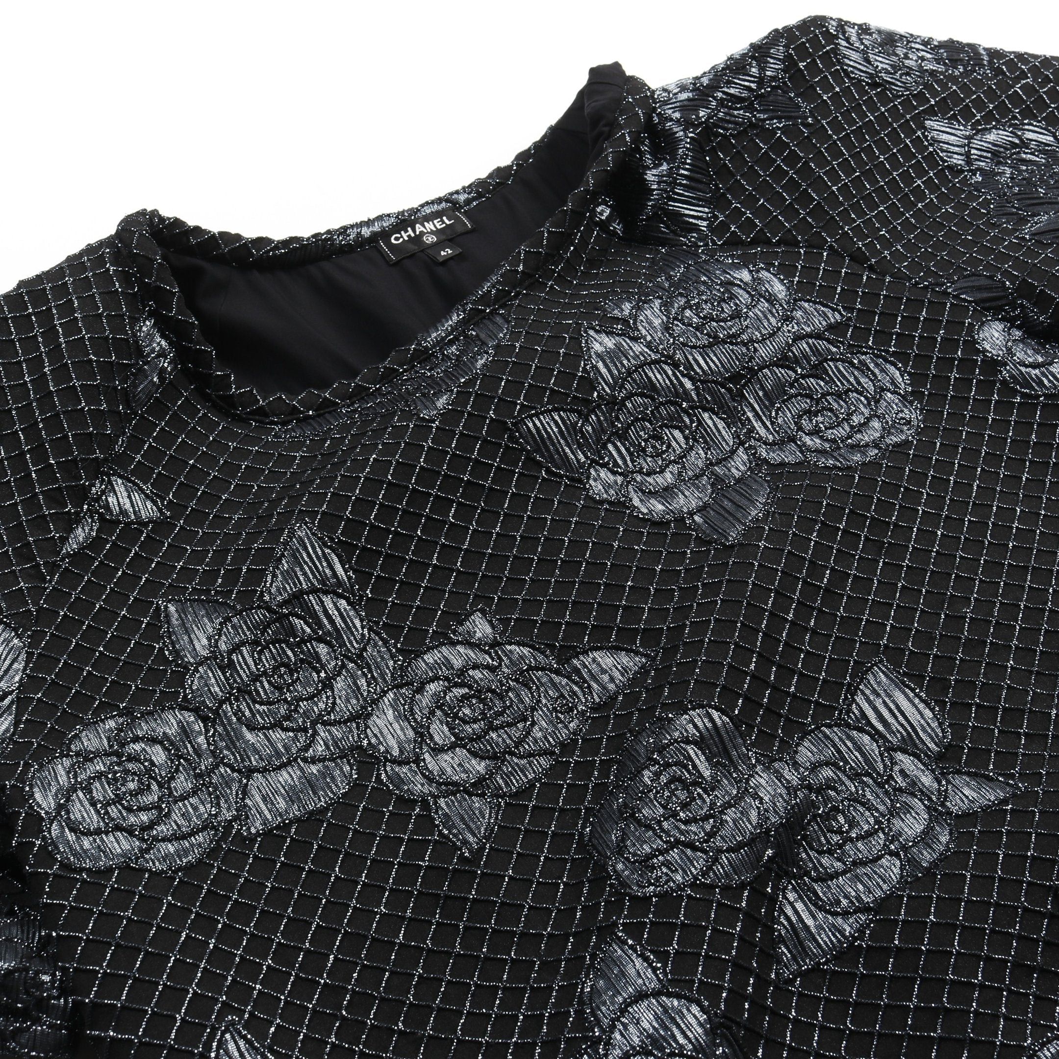 Chanel Chanel Camellia Cut And Sew Rame Nylon Black Blue Gray Size ONE SIZE - 10 Thumbnail