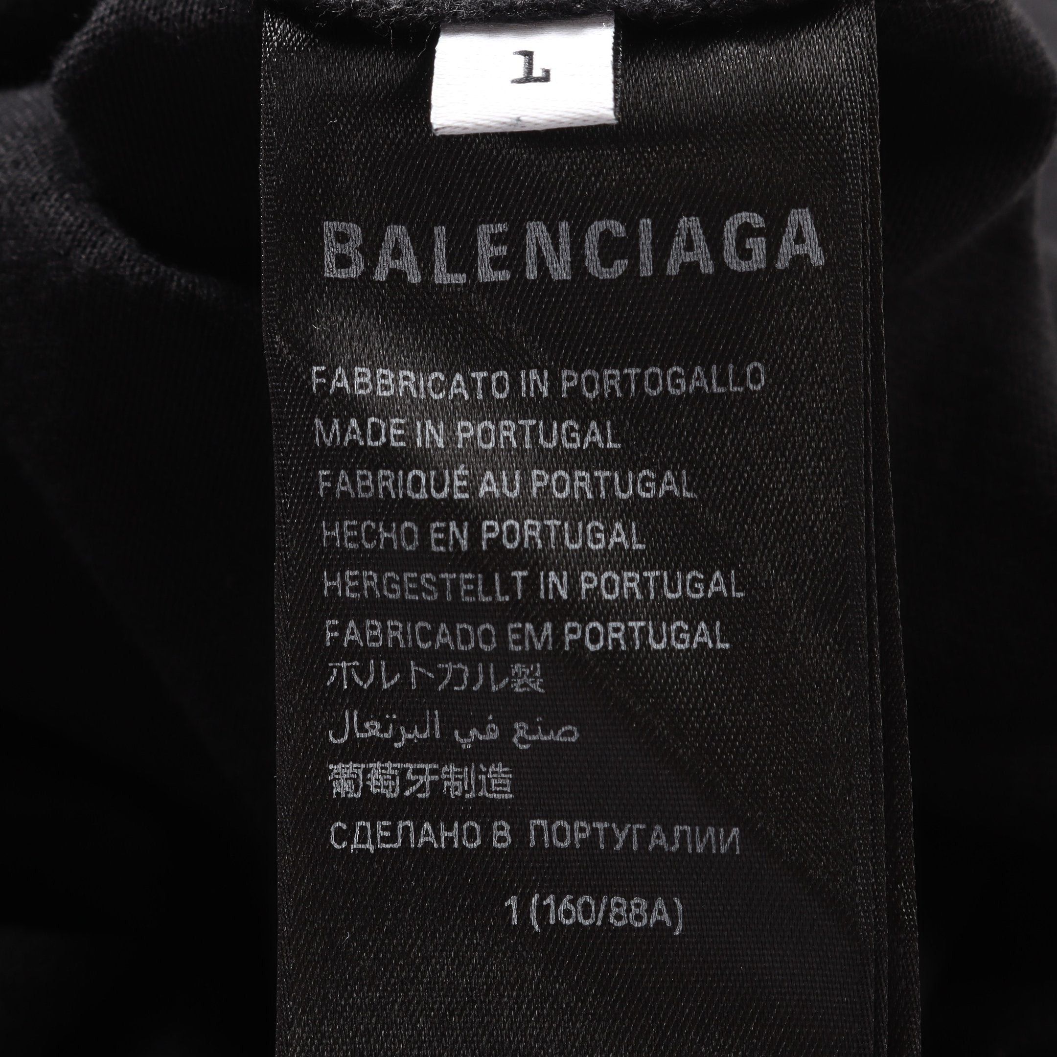 Balenciaga Balenciaga Metal Logo T-Shirt Cotton Black Damage Processing Size ONE SIZE - 5 Thumbnail