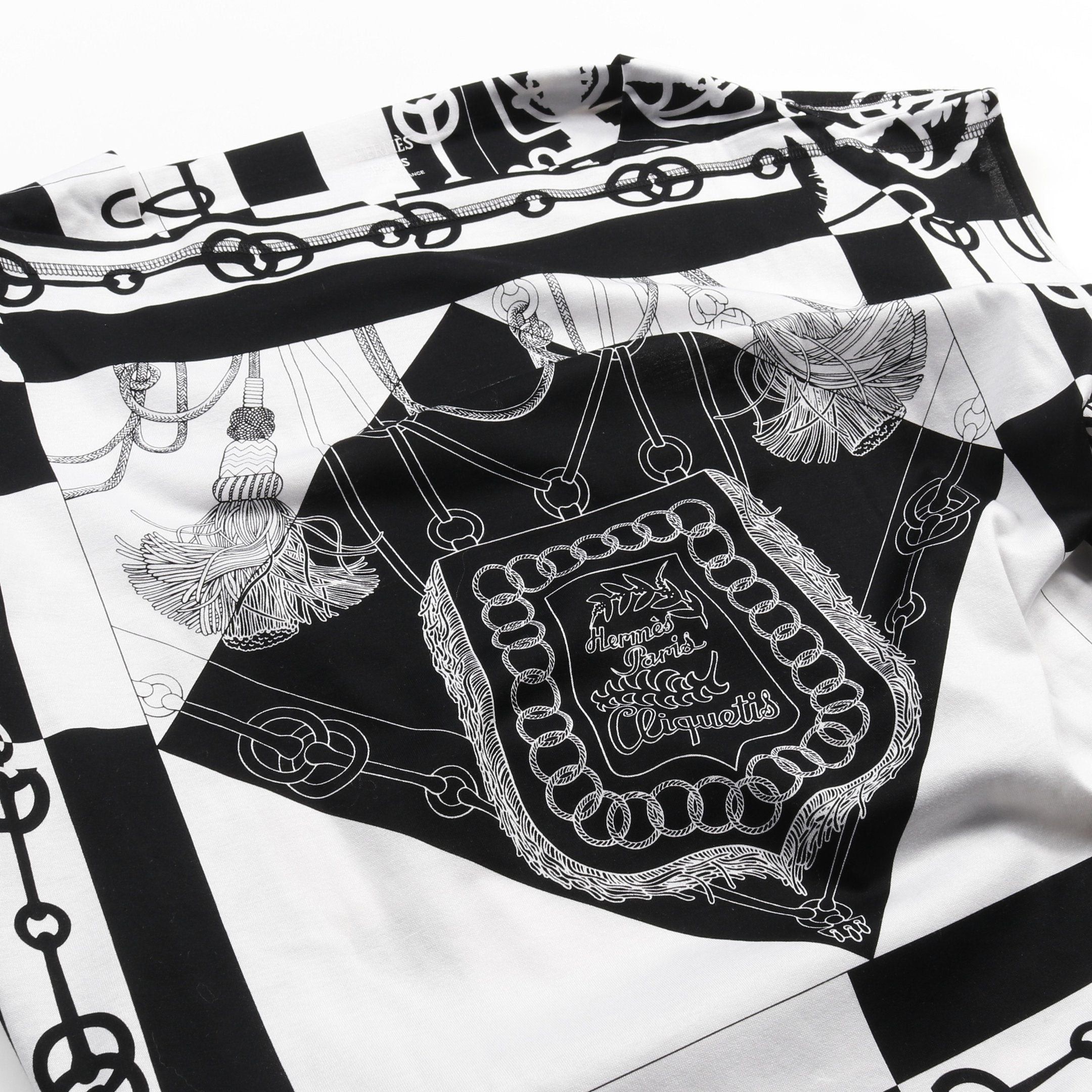 Hermes Hermes Cliquetis One Piece Cotton Black White Size ONE SIZE - 7 Thumbnail