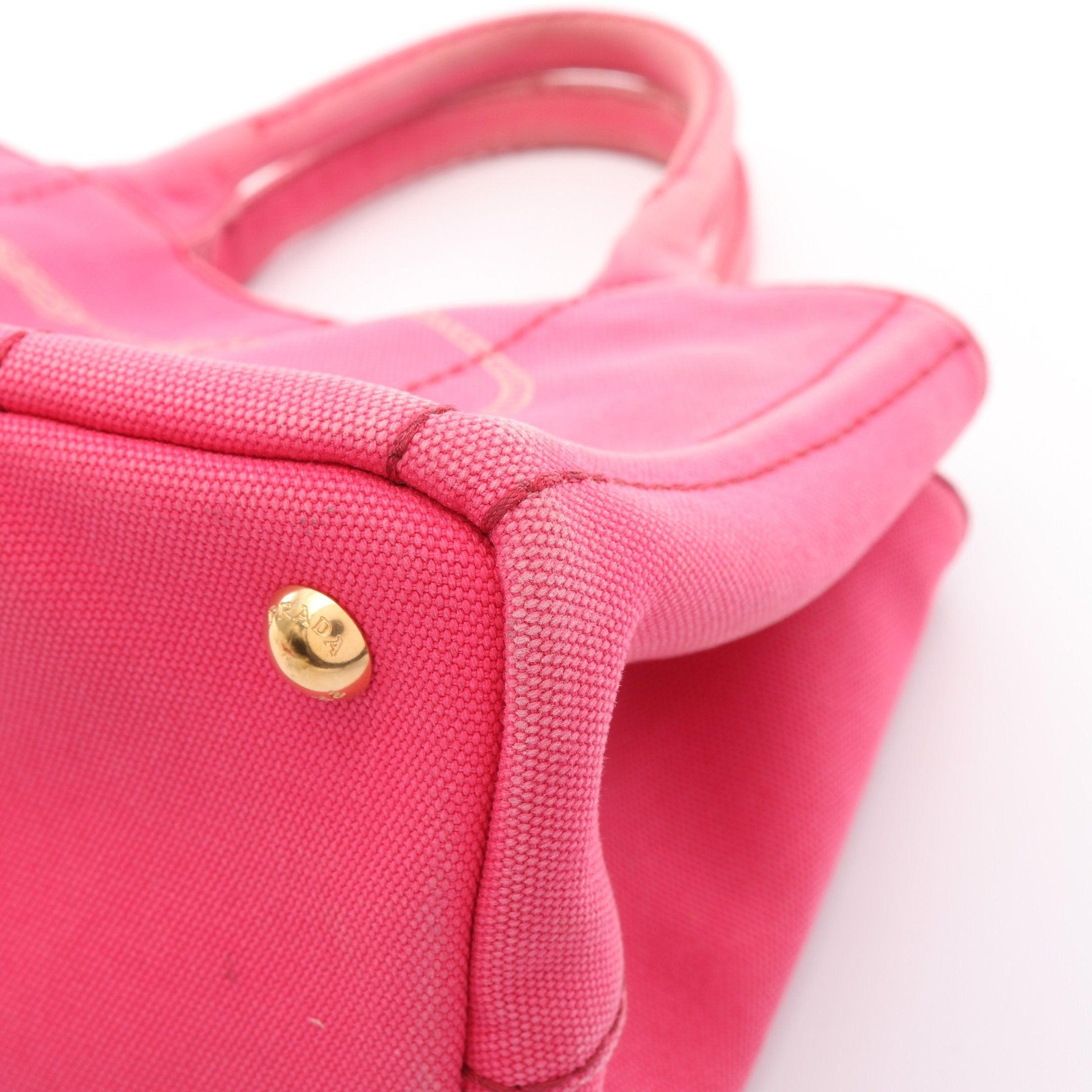 Prada Prada Canapa Kanapa Handbag Tote Bag Canvas Pink Purple Size ONE SIZE - 10 Thumbnail