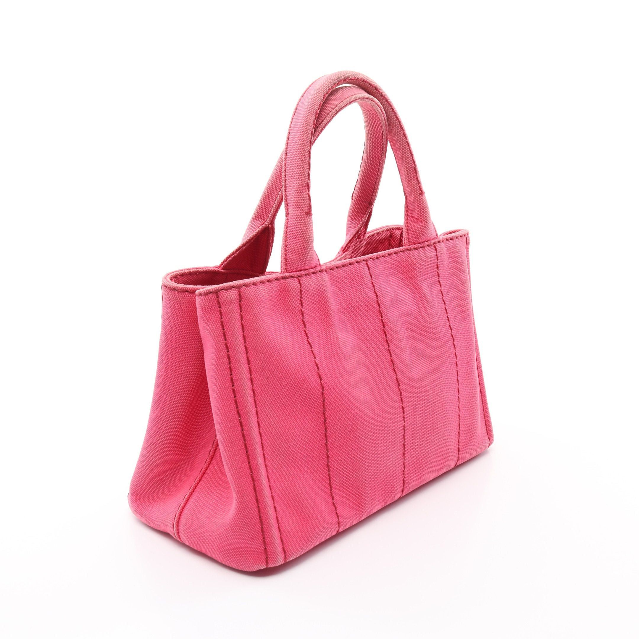 Prada Prada Canapa Kanapa Handbag Tote Bag Canvas Pink Purple Size ONE SIZE - 2 Thumbnail