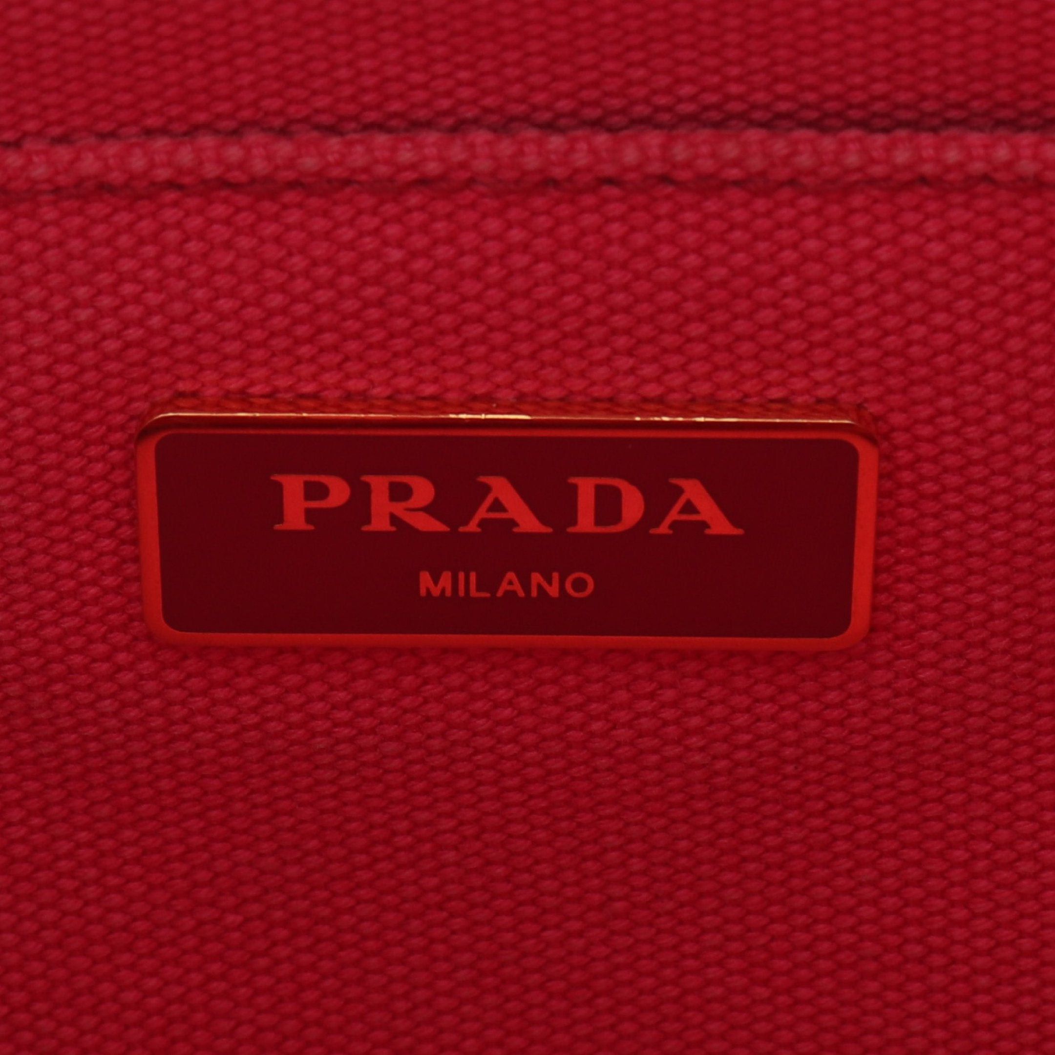 Prada Prada Canapa Kanapa Handbag Tote Bag Canvas Pink Purple Size ONE SIZE - 4 Thumbnail