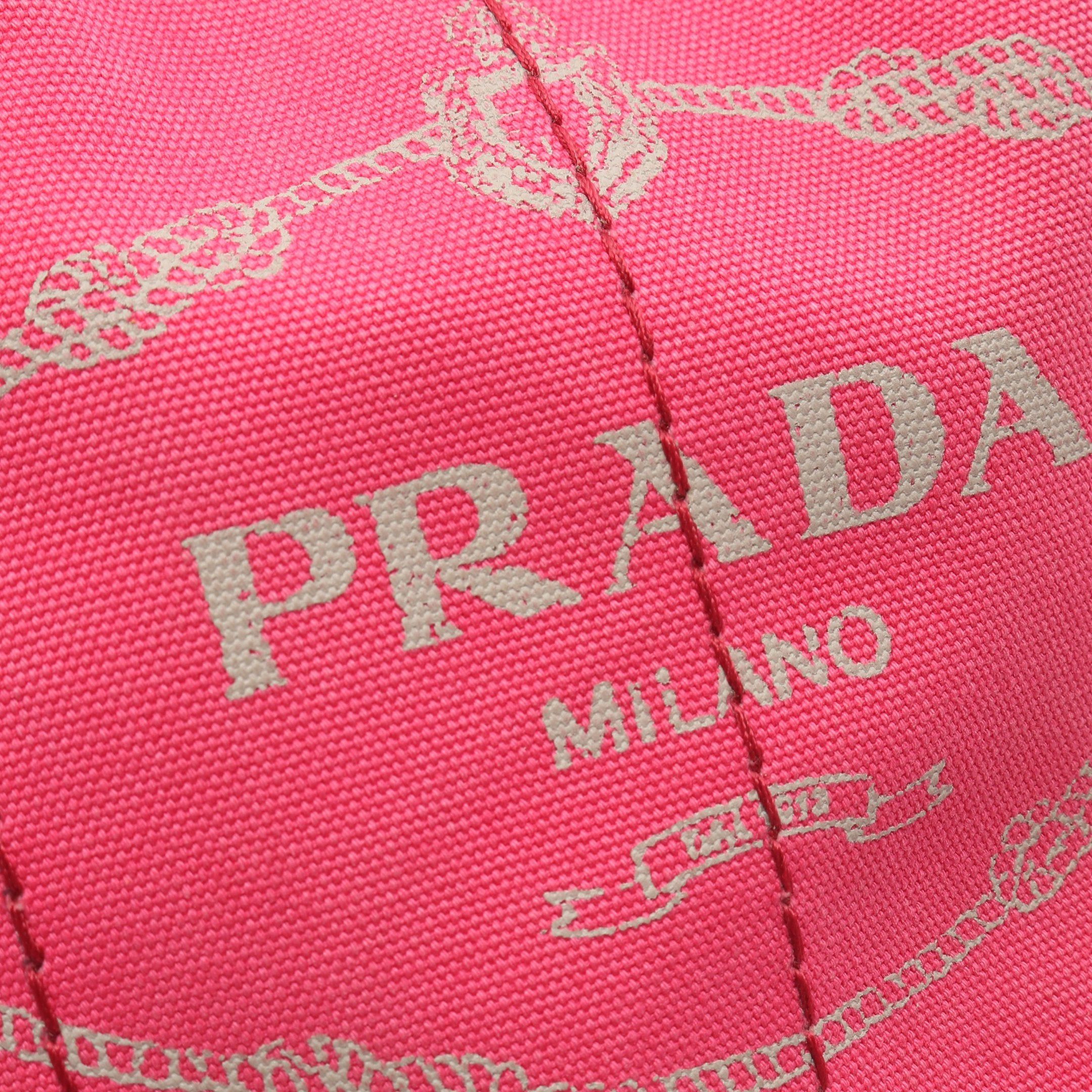 Prada Prada Canapa Kanapa Handbag Tote Bag Canvas Pink Purple Size ONE SIZE - 8 Thumbnail