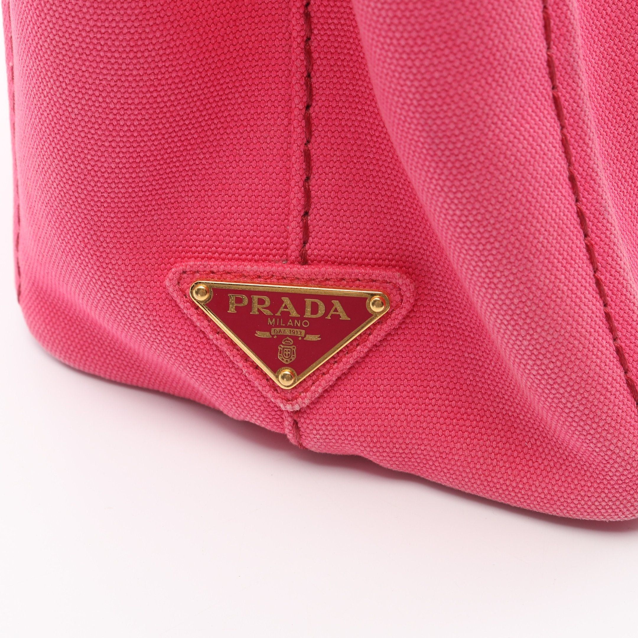 Prada Prada Canapa Kanapa Handbag Tote Bag Canvas Pink Purple Size ONE SIZE - 9 Thumbnail