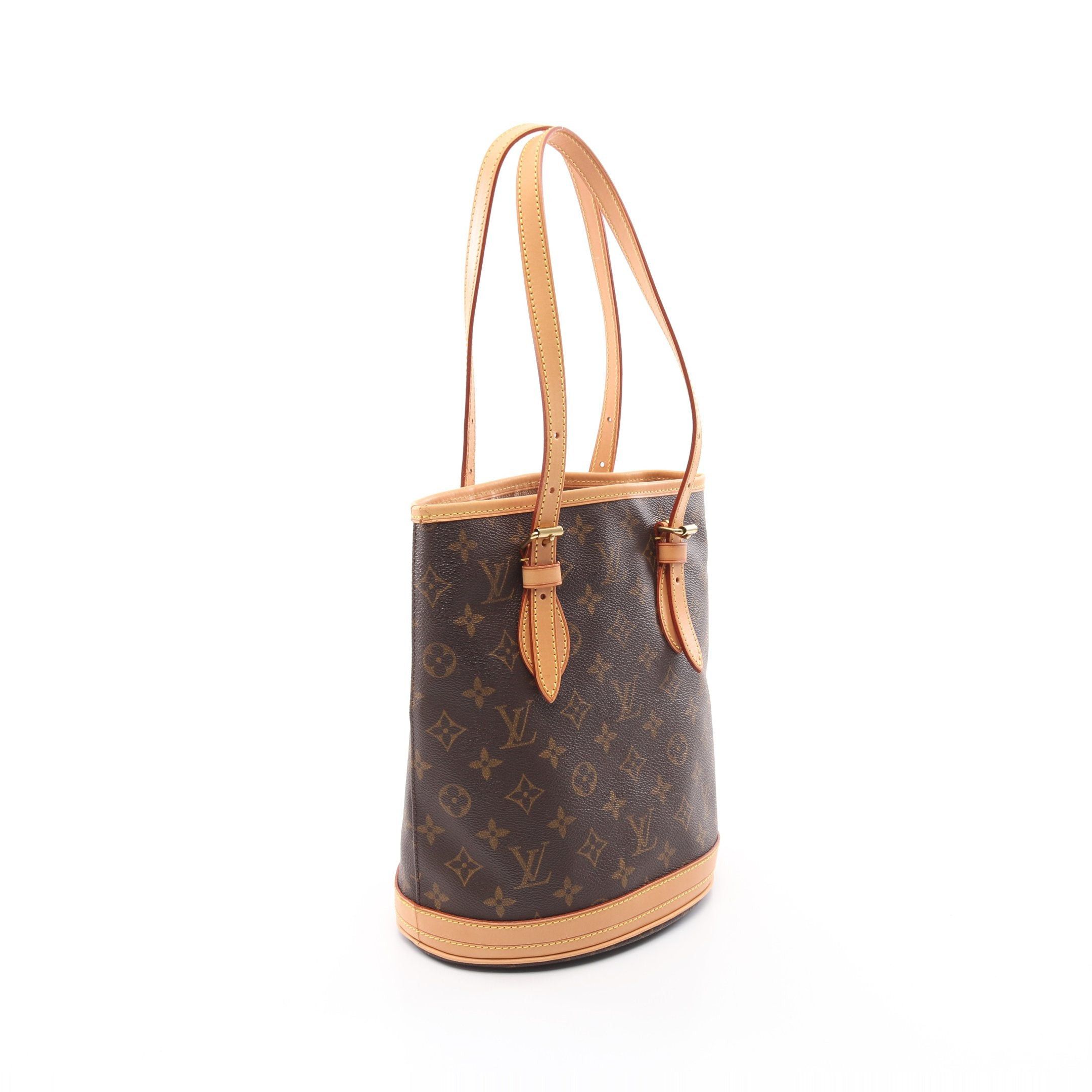 Louis Vuitton Louis Vuitton Bucket Pm Monogram Handbag Leather Brown Size ONE SIZE - 2 Thumbnail