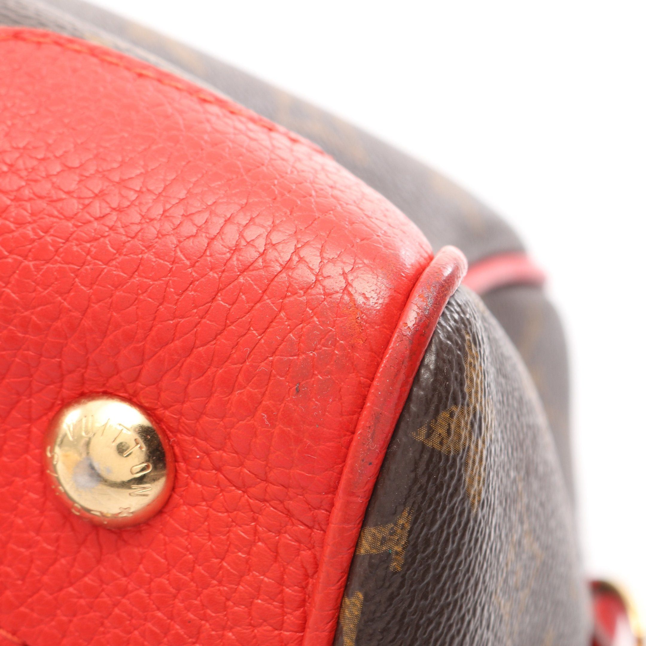 Louis Vuitton Louis Vuitton Retiro Pm Monogram Coquelicot Handbag Leather Brown Red Size ONE SIZE - 13 Thumbnail
