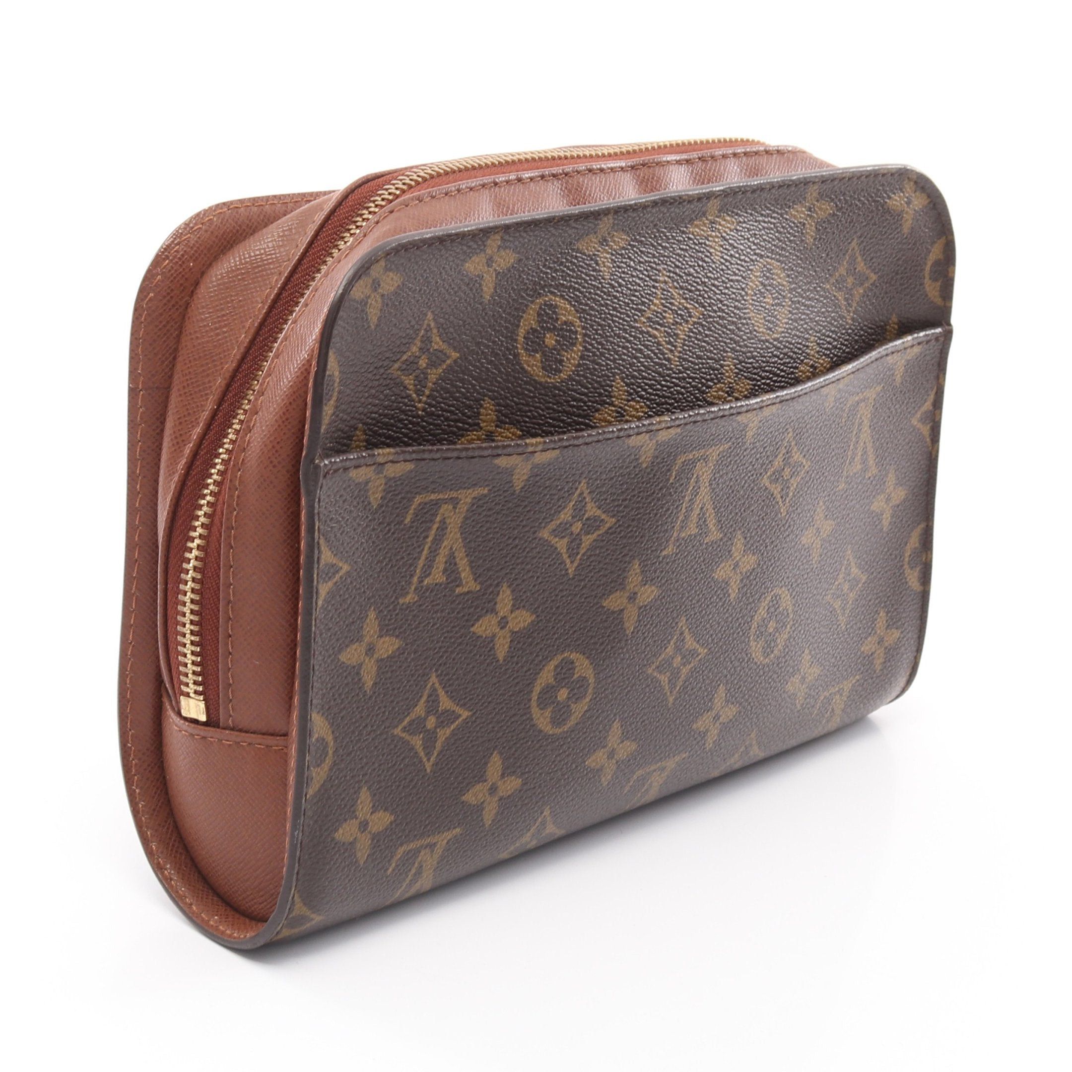 Louis Vuitton Louis Vuitton Orsay Monogram Clutch Bag Second Leather Brown Size ONE SIZE - 2 Thumbnail