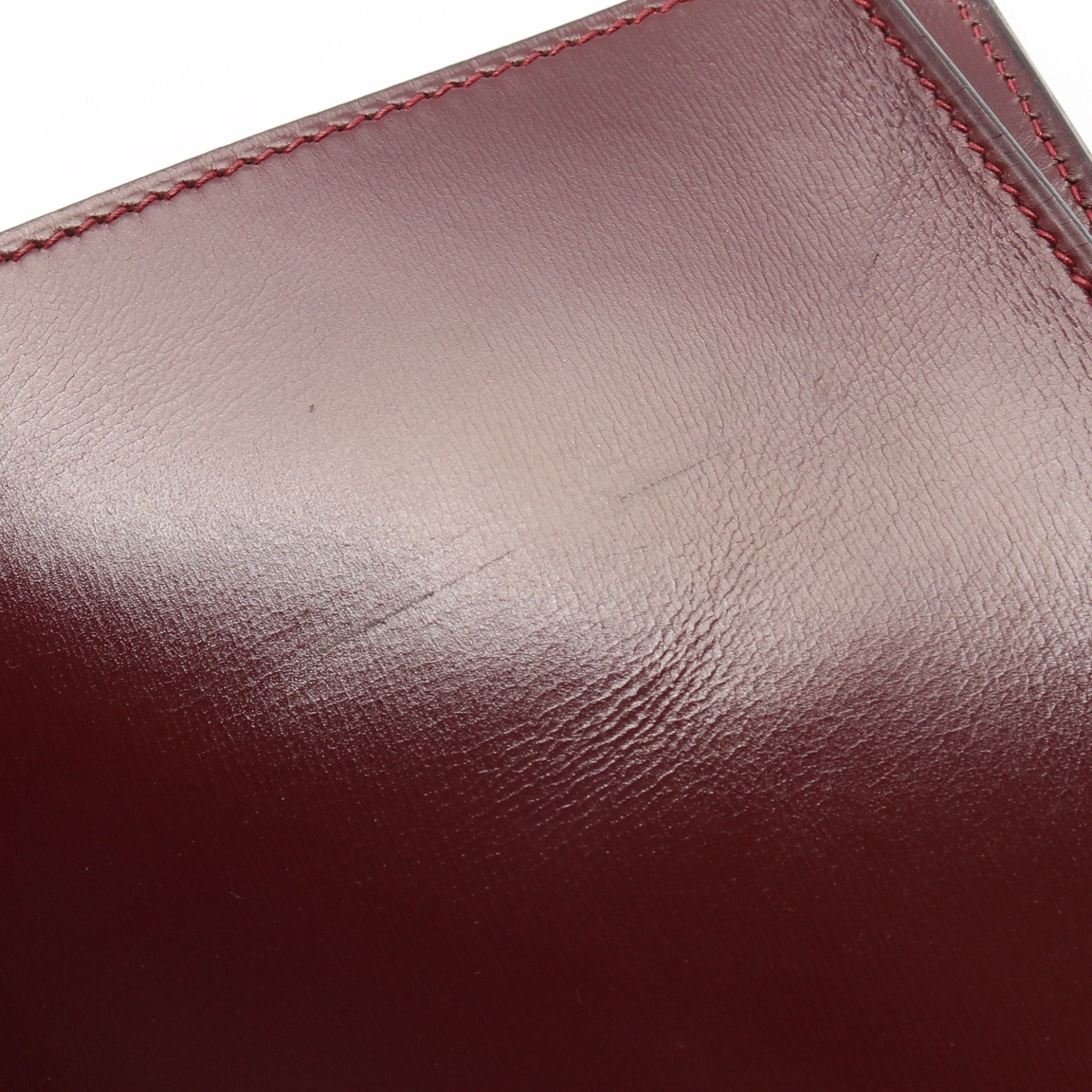 Hermes Hermes Clutch Bag Box Calf Burgundy ○H Stamp Size ONE SIZE - 9 Thumbnail