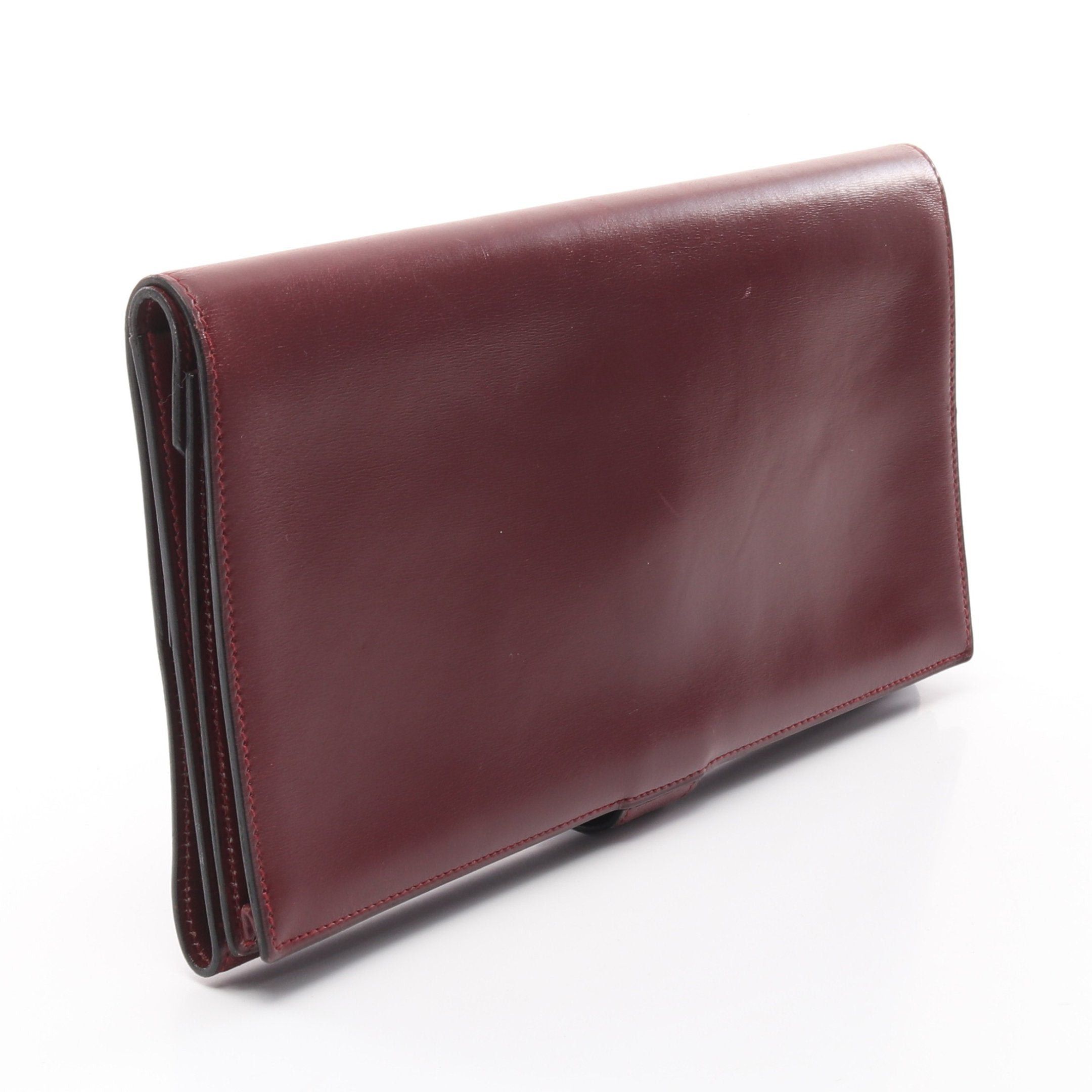 Hermes Hermes Clutch Bag Box Calf Burgundy ○H Stamp Size ONE SIZE - 2 Thumbnail