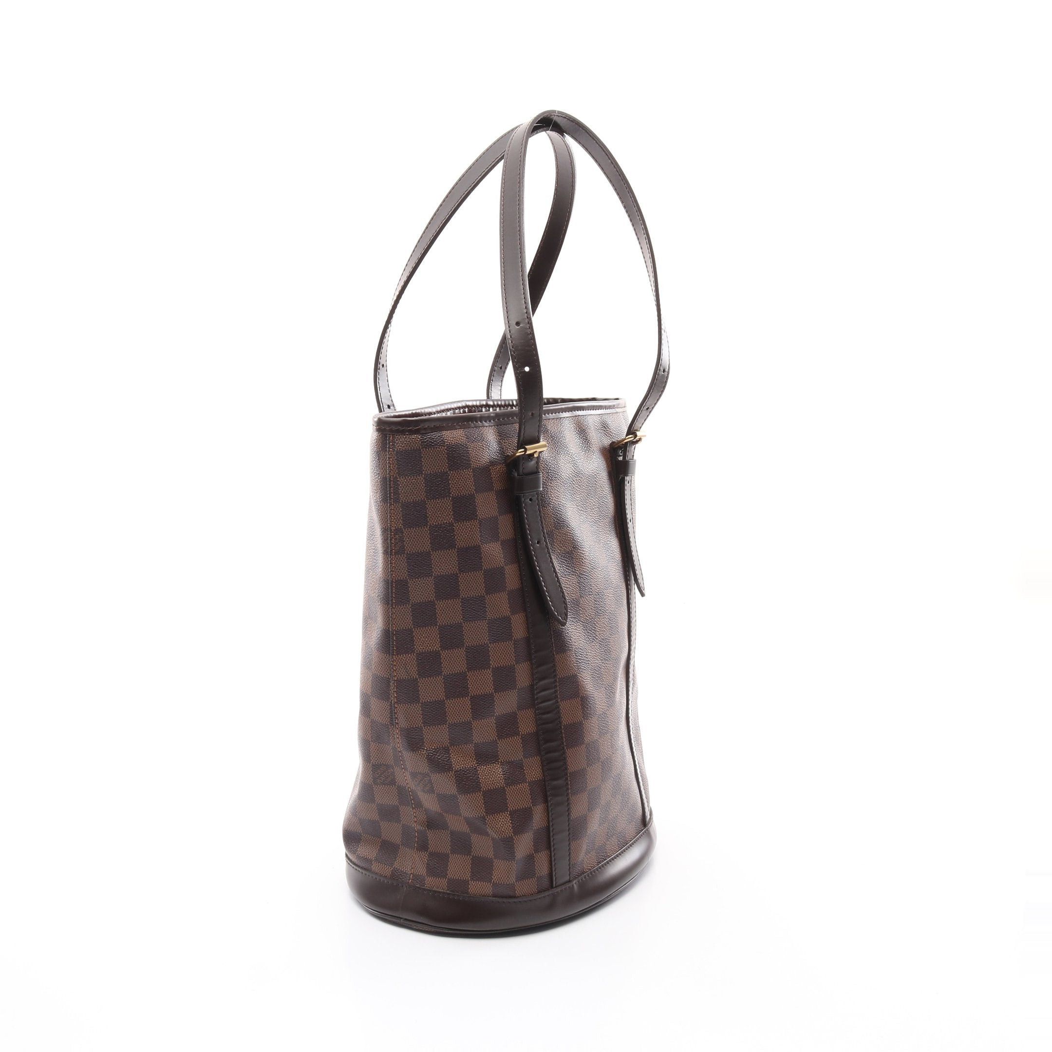 Louis Vuitton Louis Vuitton Bucket Gm Damier Ebene Shoulder Bag Leather Brown Special Order Product Size ONE SIZE - 2 Thumbnail