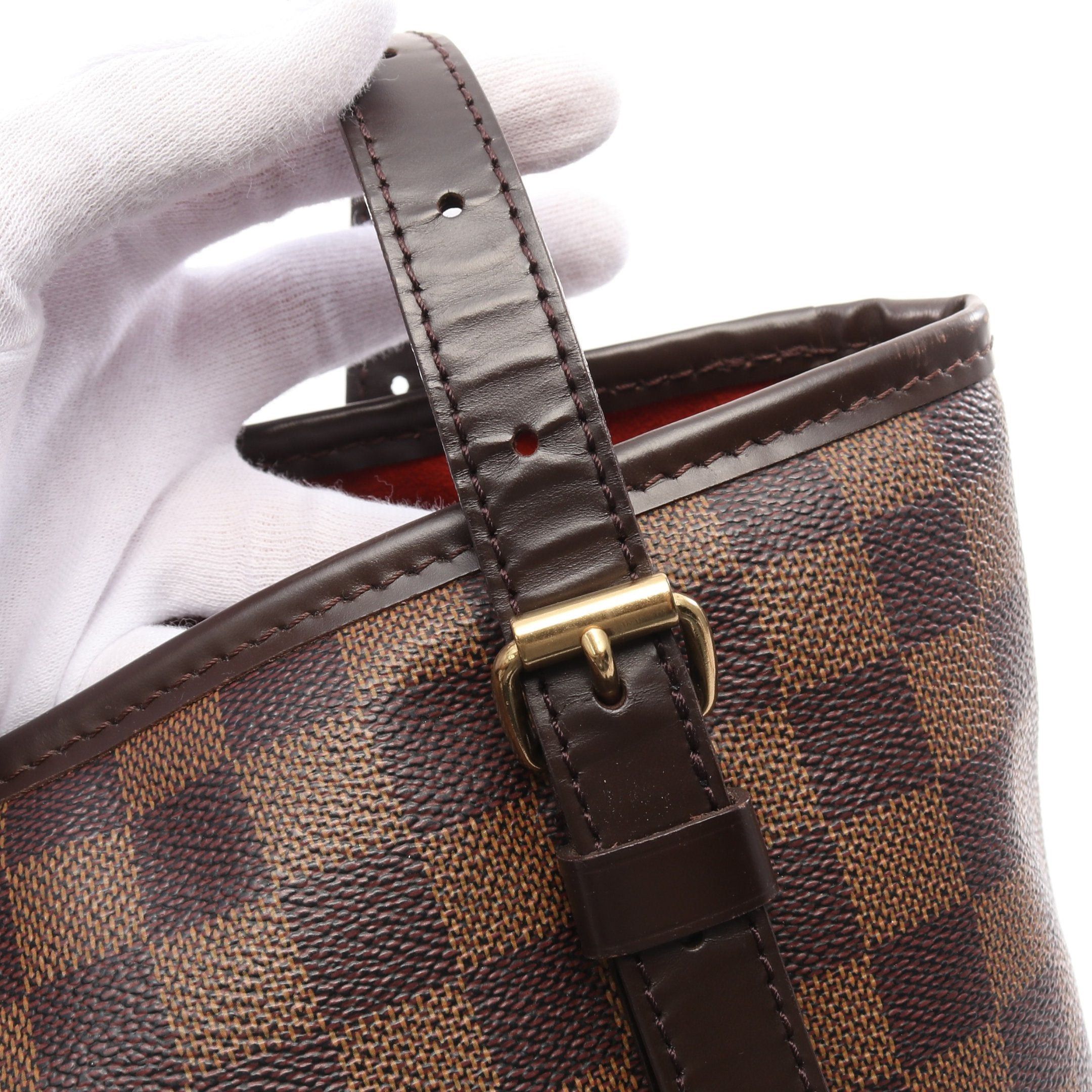 Louis Vuitton Louis Vuitton Bucket Gm Damier Ebene Shoulder Bag Leather Brown Special Order Product Size ONE SIZE - 8 Thumbnail